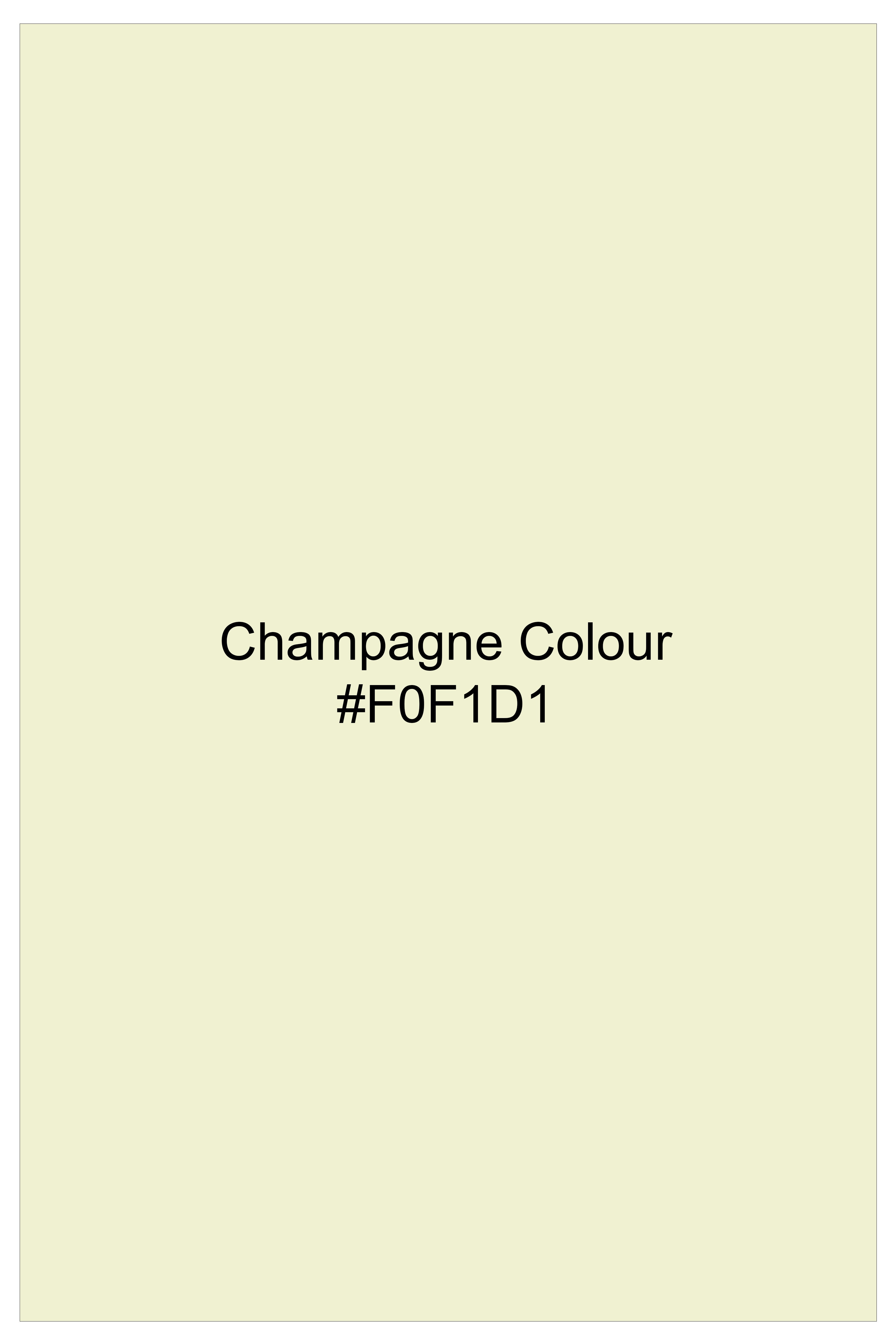 Lustre-Champagne Cream Premium Giza Cotton Tuxedo Dress Shirt