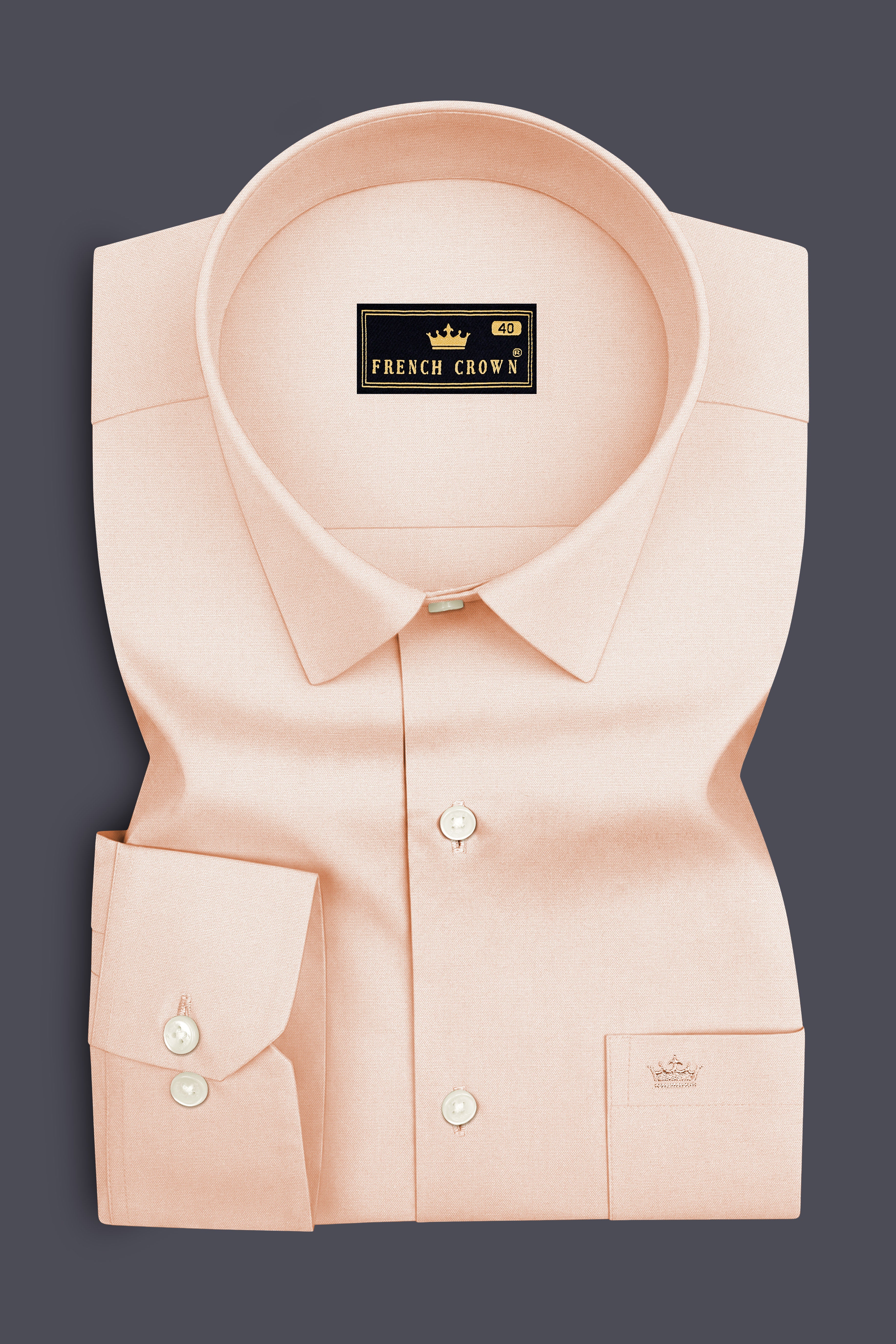 Blushen-Bonny Peach Premium Giza Cotton Dress Shirt
