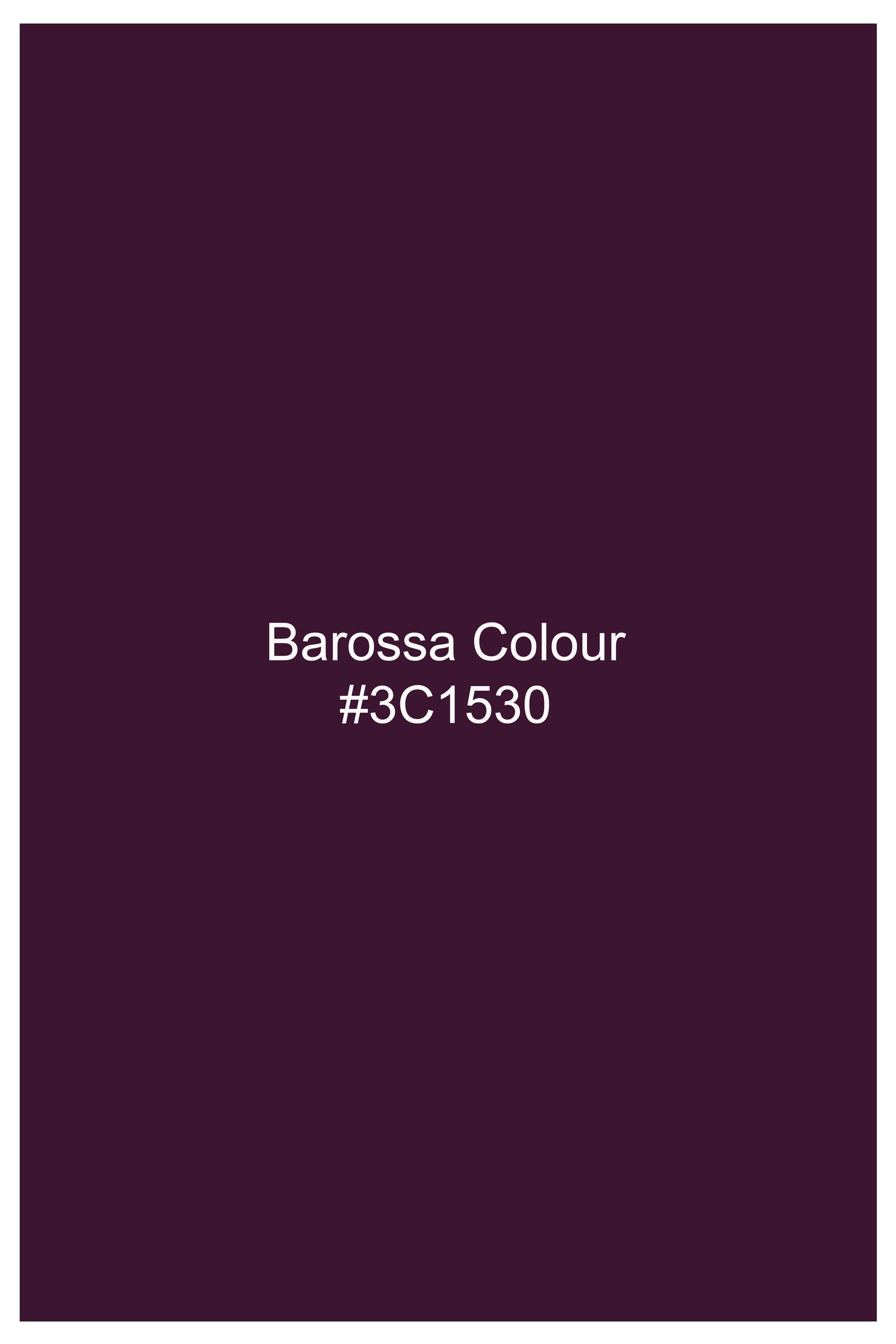 Burgund-Barossa Maroon Dobby Textured Premium Giza Cotton Dress Shirt