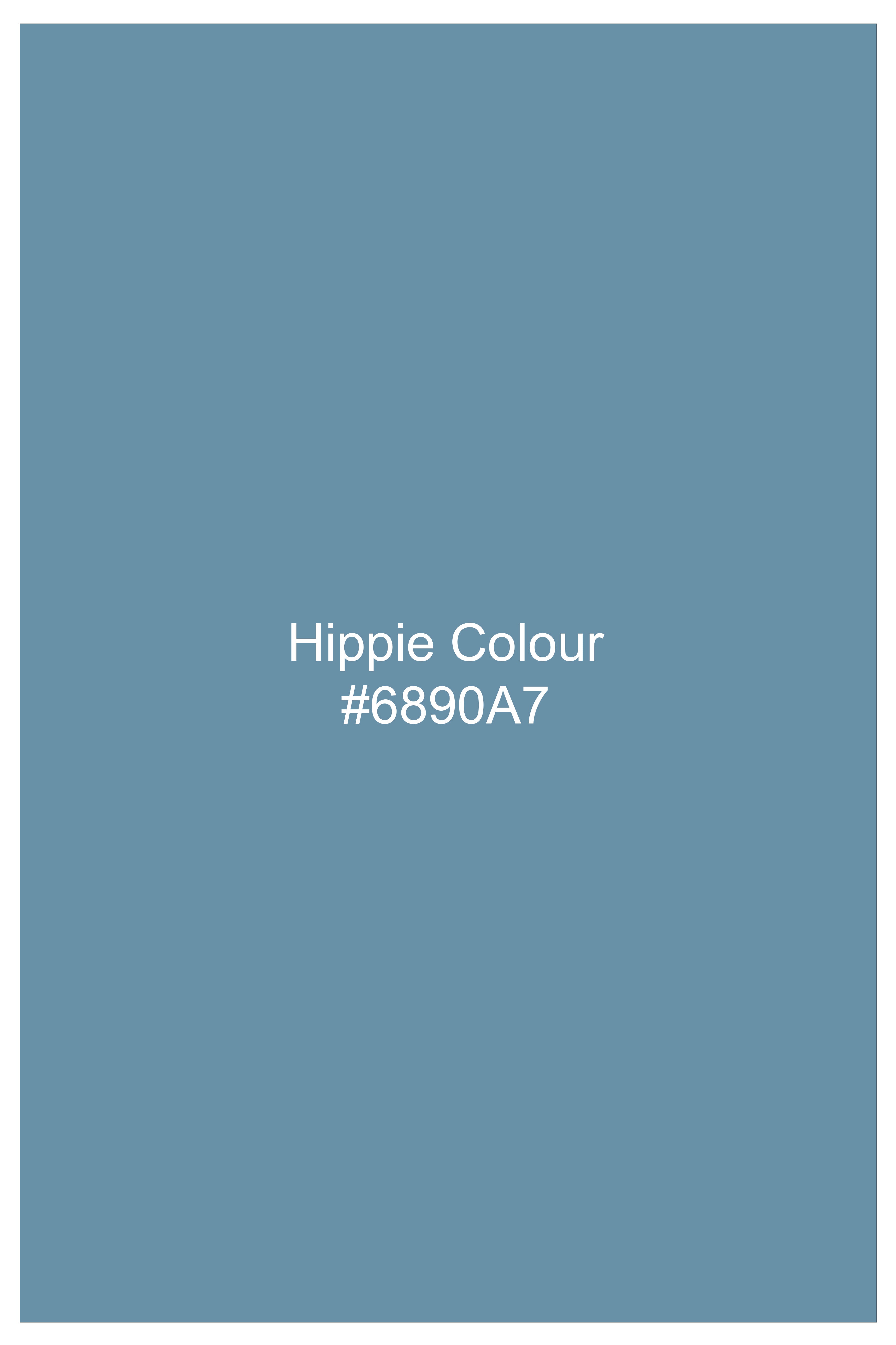 Lazuli-Hippie Blue Dobby Textured Premium Giza Cotton Dress Shirt