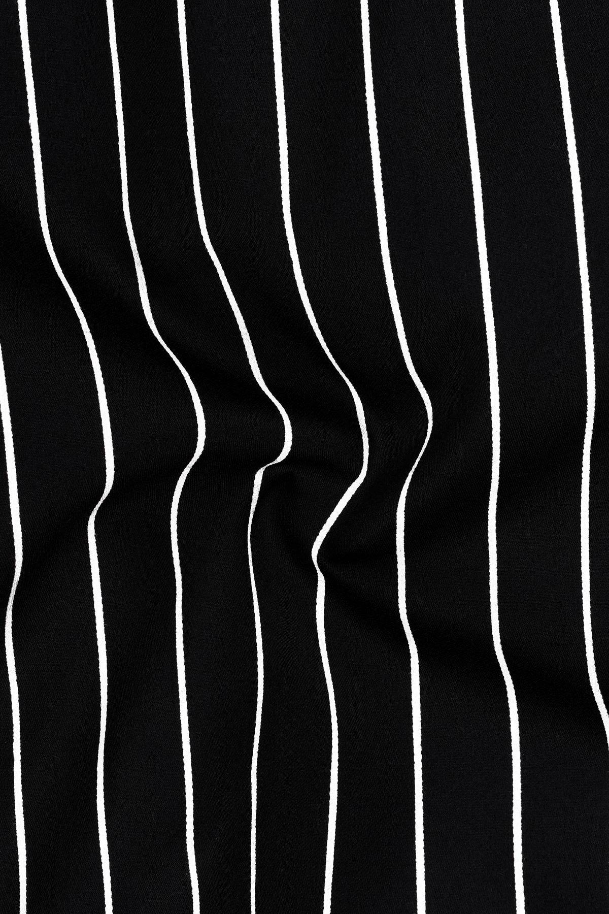Monarch-Jade Black and Bright White Pin Striped Subtle Sheen Premium Cotton Dress Shirt