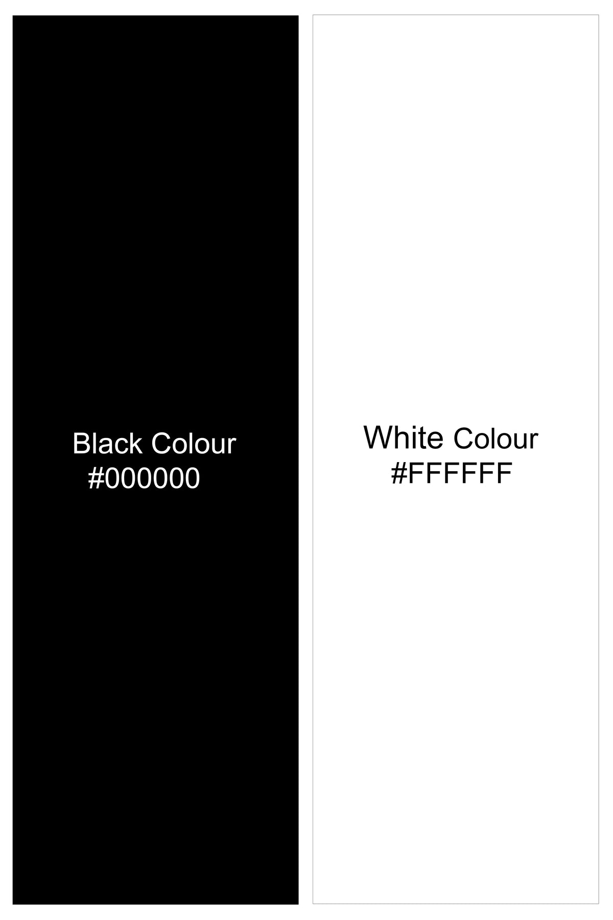 Monarch-Jade Black and Bright White Pin Striped Subtle Sheen Premium Cotton Dress Shirt