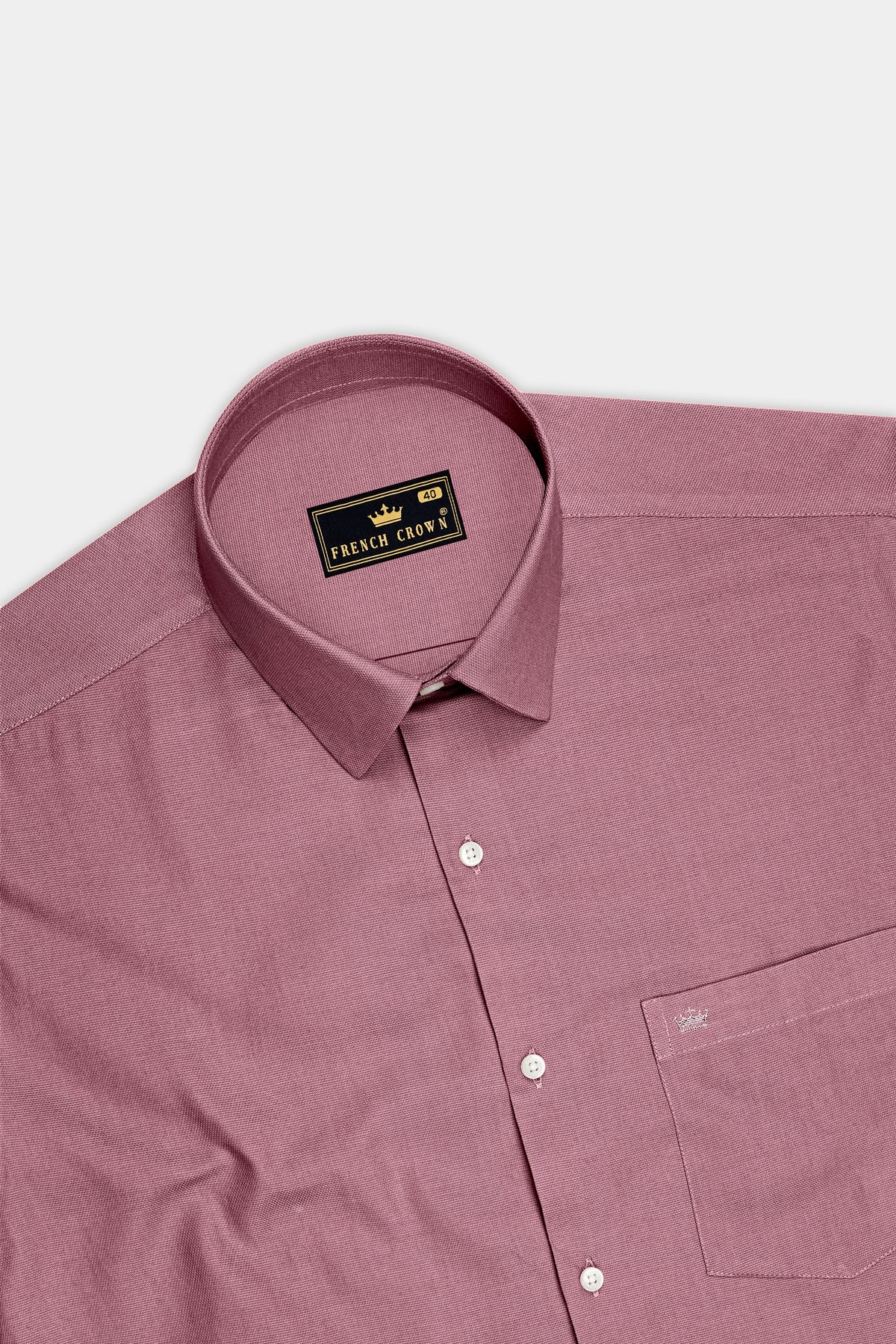 Roselle-Turkish Pink Dobby Textured Premium Giza Cotton Dress Shirt