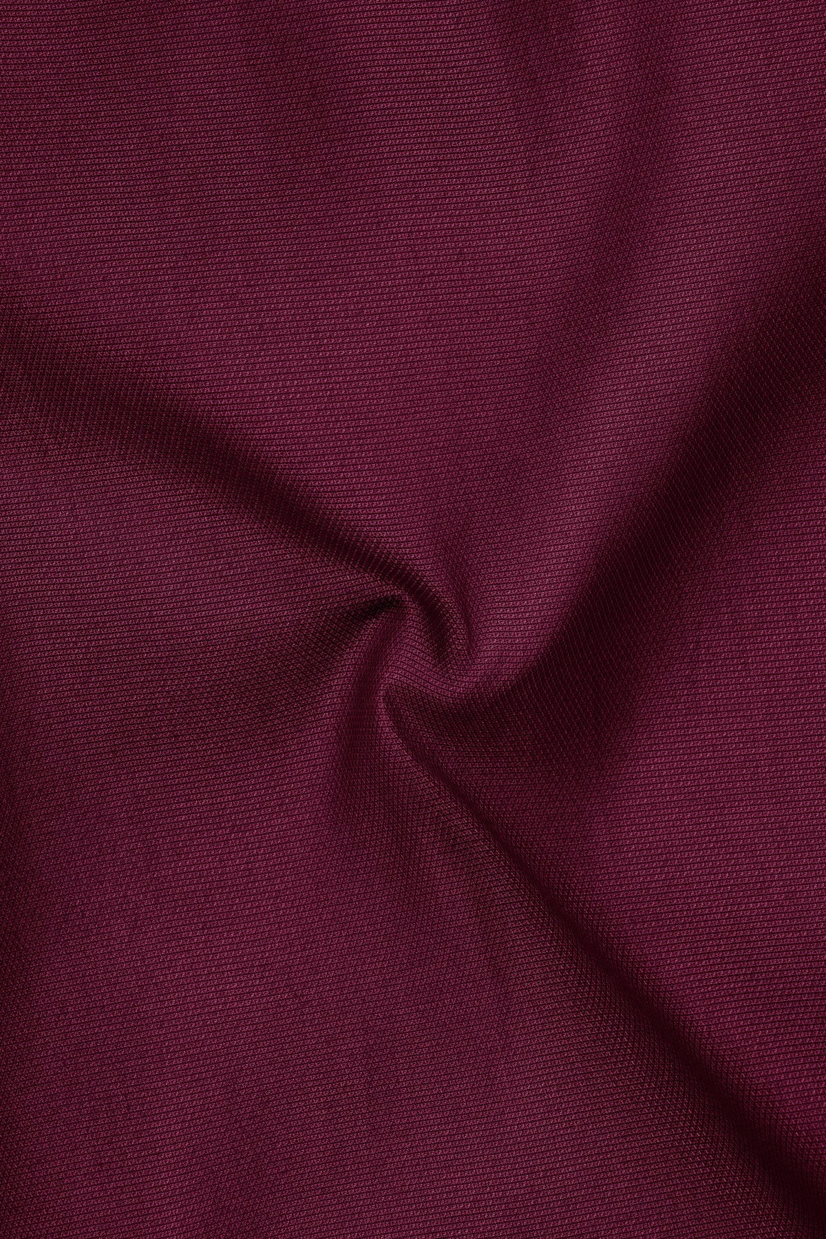 Velour-Berry Wine Dobby Textured Premium Giza Cotton Dress Shirt