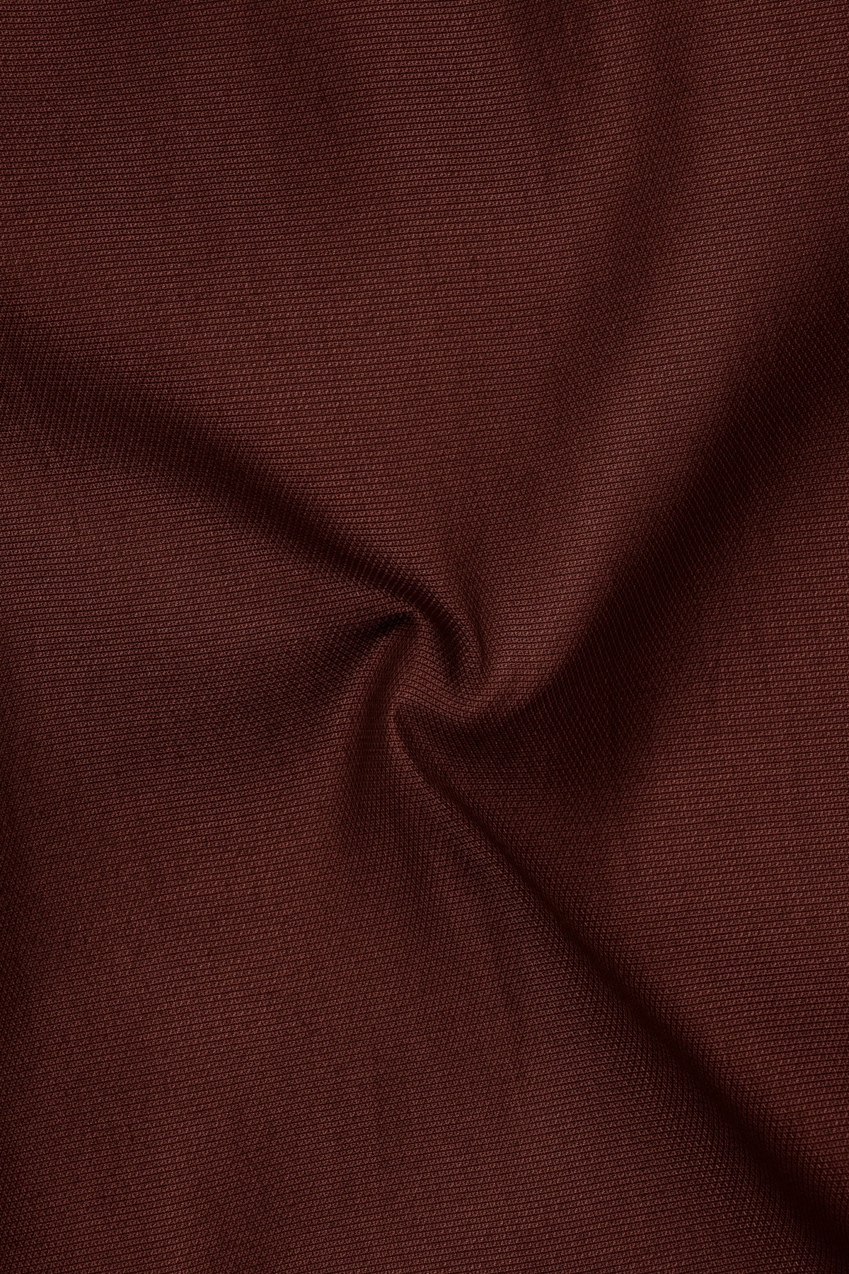 Tactile-Bean Brown Dobby Textured Premium Giza Cotton Dress Shirt
