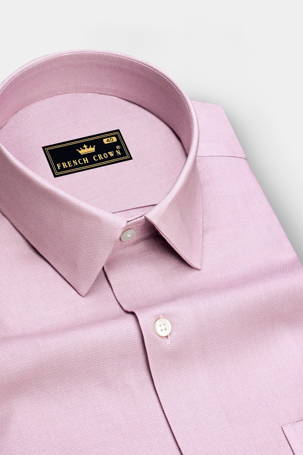 Blushen-Wisteria Pink Dobby Textured Premium Giza Cotton Dress Shirt