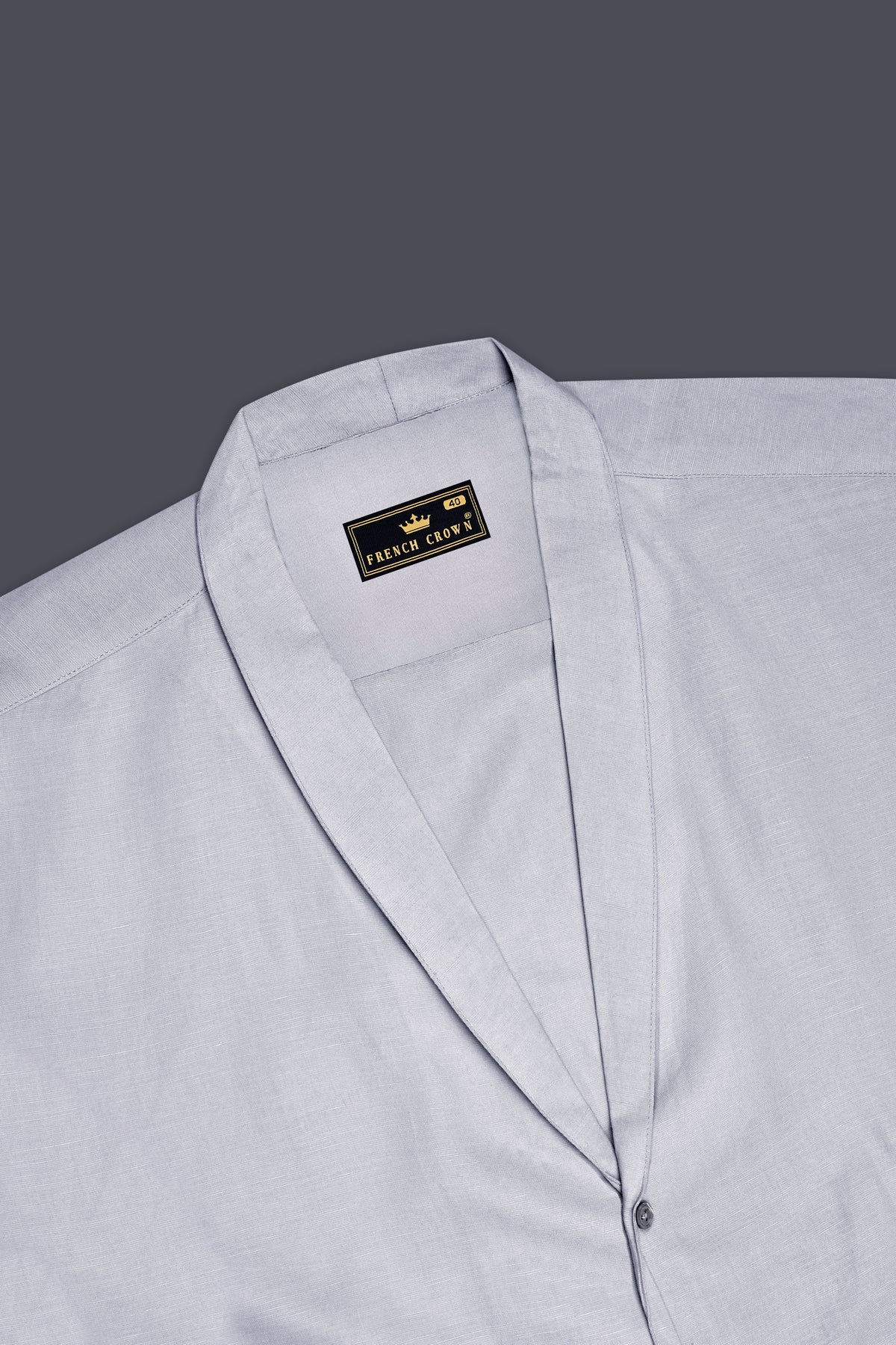 Nordic-Oslo Gray Luxerious Linen Designer Casual Shirt