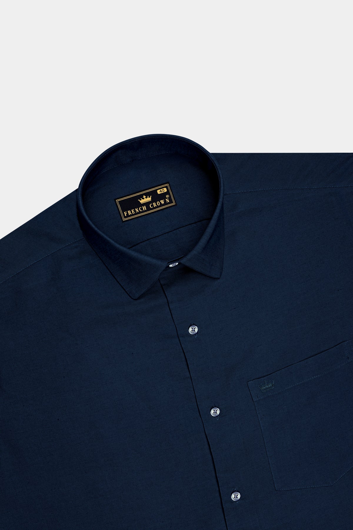 Sorelle-Alice Blue Luxurious Linen Dress Shirt