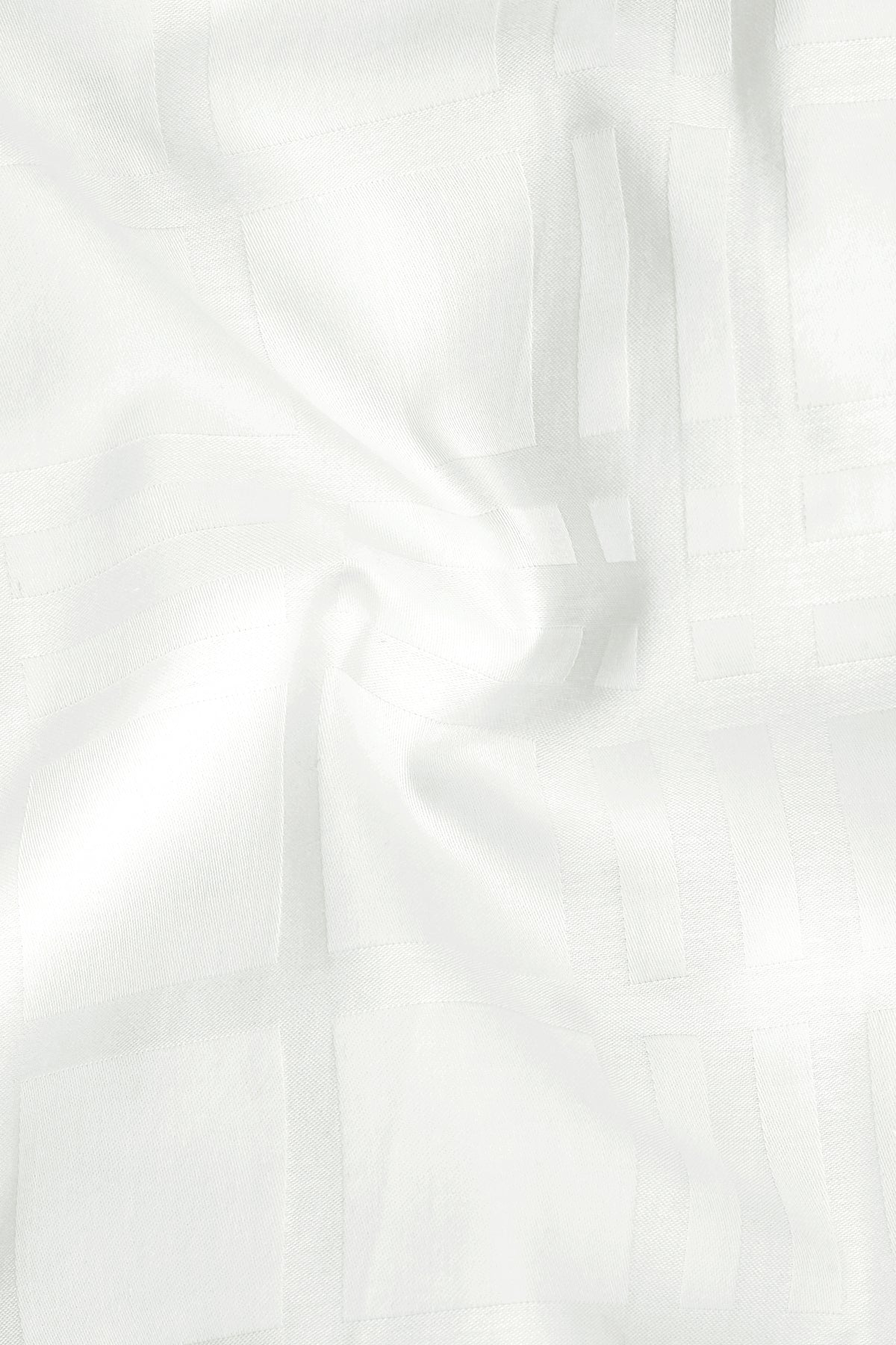 Lucent-Bright White Jacquard Textured Premium Cotton Dress Shirt
