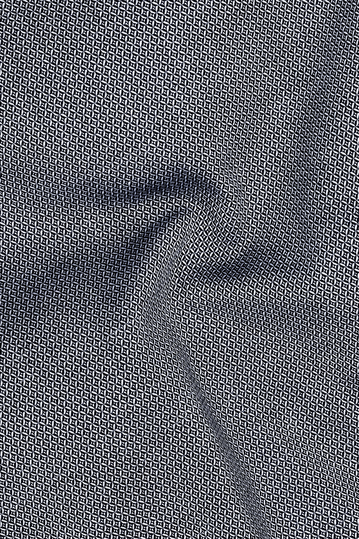 Nocturne-Mako Gray Jacquard Textured Premium Cotton Button Down Dress Shirt