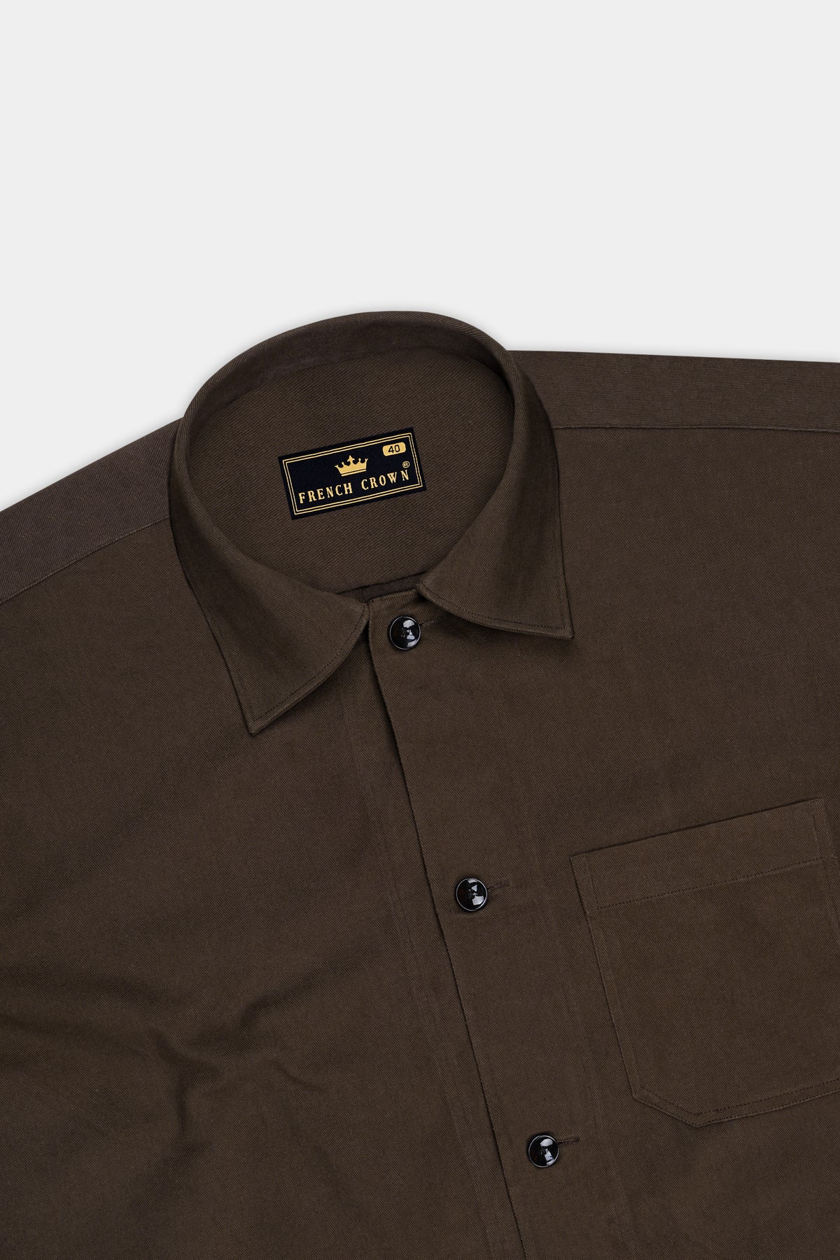 Eldric-Zeus Brown Textured Oxford Premium Cotton Heavy Weight Designer Casual Shirt