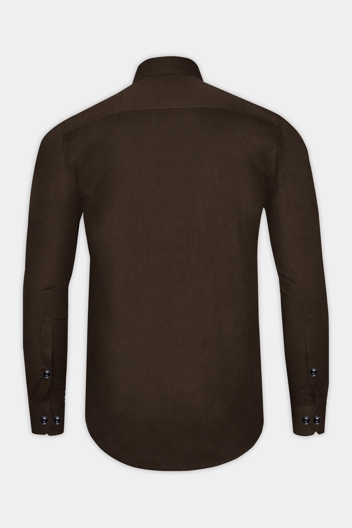Eldric-Zeus Brown Textured Oxford Premium Cotton Heavy Weight Designer Casual Shirt