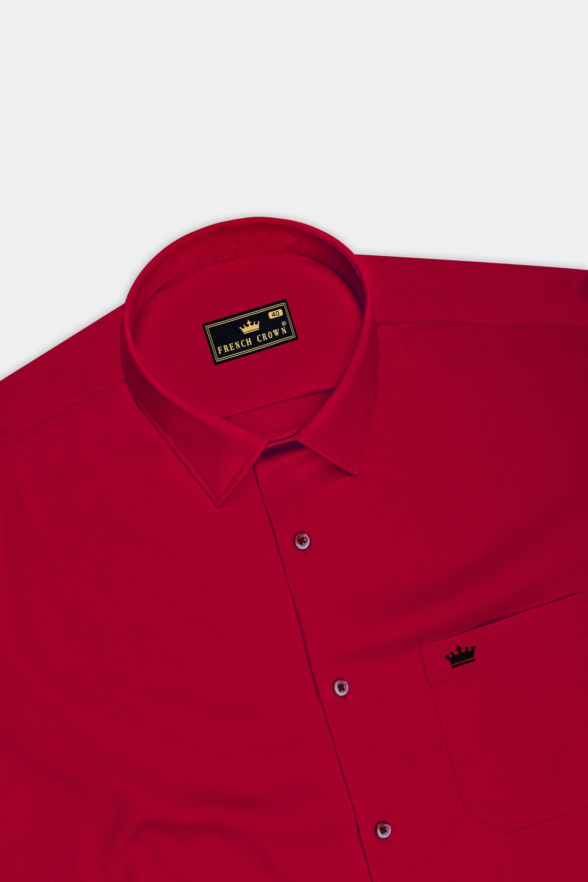 Ember-Shiraz Red Subtle Sheen Super Soft Premium Cotton Dress Shirt