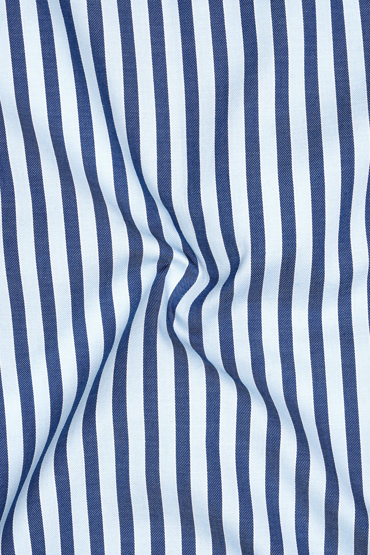 Dapper-Chambray Blue And Regent Gray Twill Candy Stripes Premium Cotton Cut Away Dress Shirt