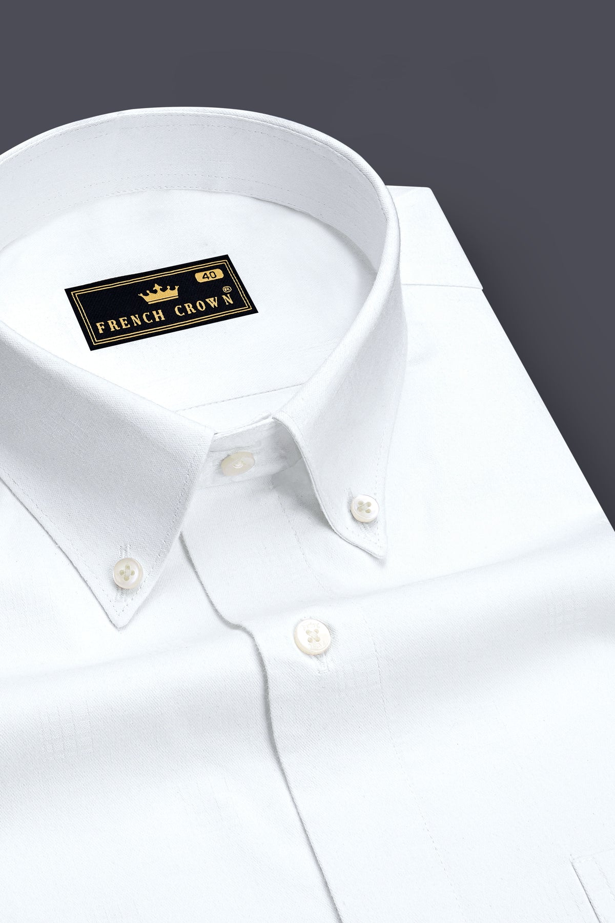 Opaline-Bright White Jacquard Windowpane Textured Premium Cotton Button Down Dress Shirt