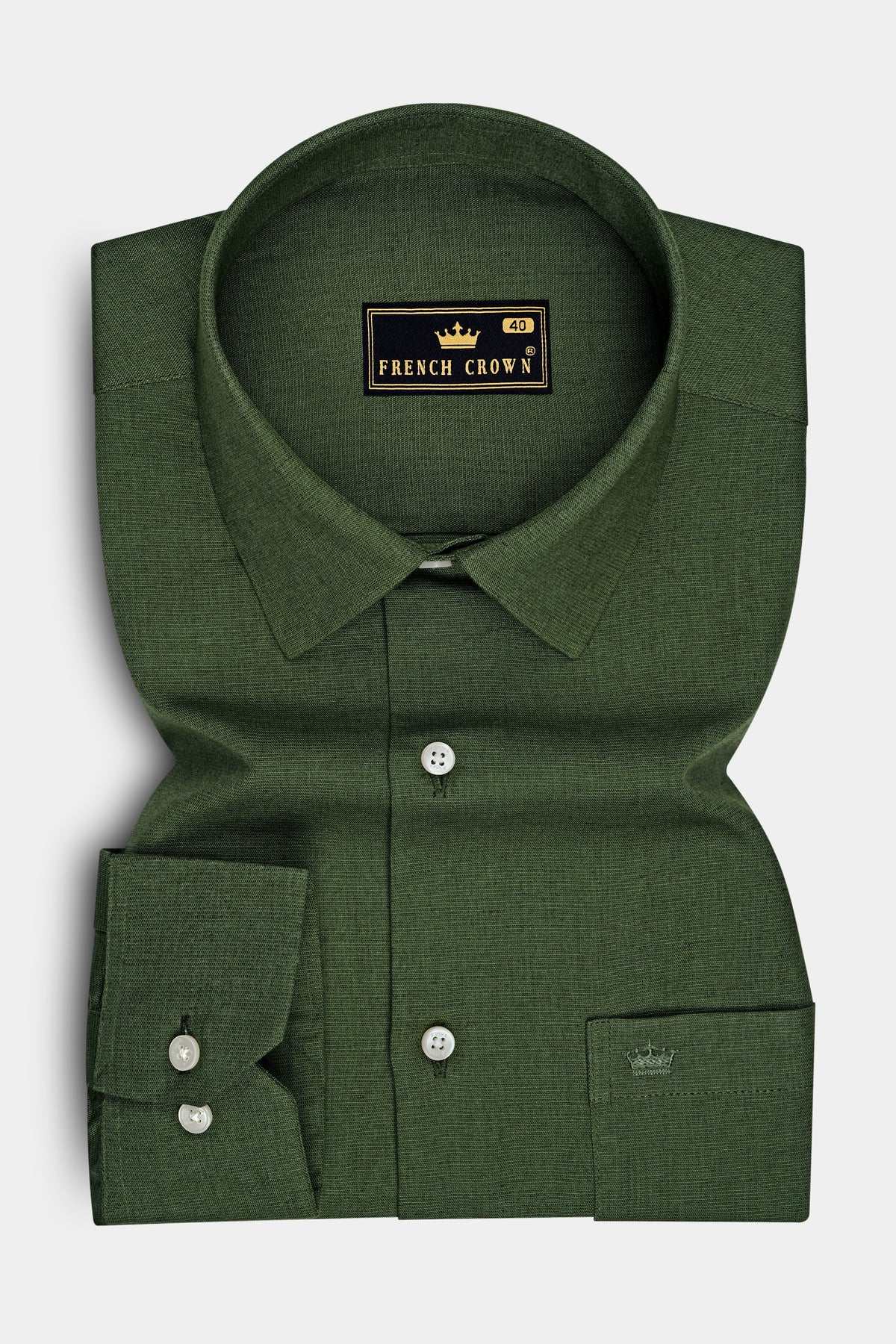 Cypress-Rangoon Green Luxurious Linen Dress Shirt