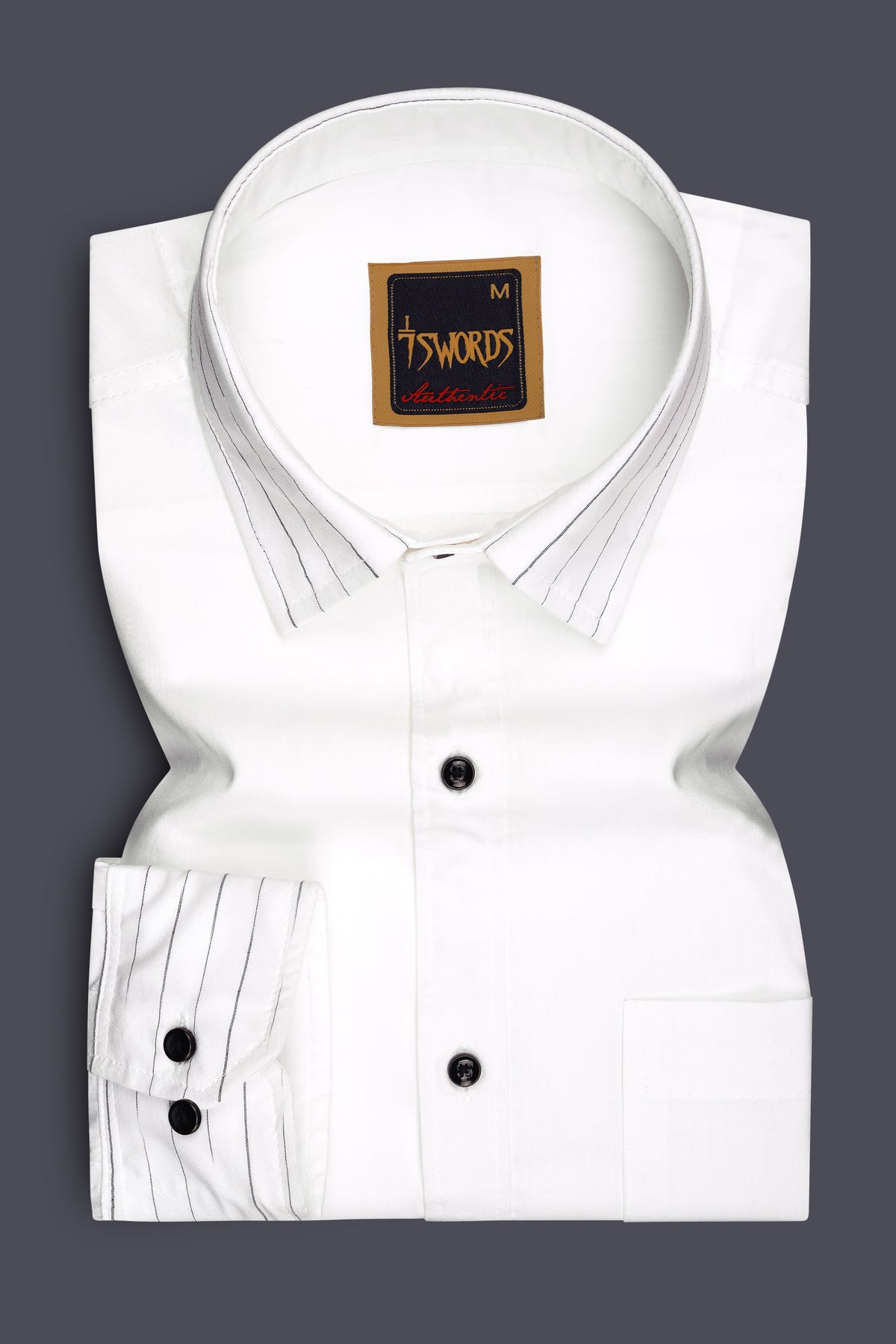 Verity-Bright White Poplin Giza Cotton Dress Shirt