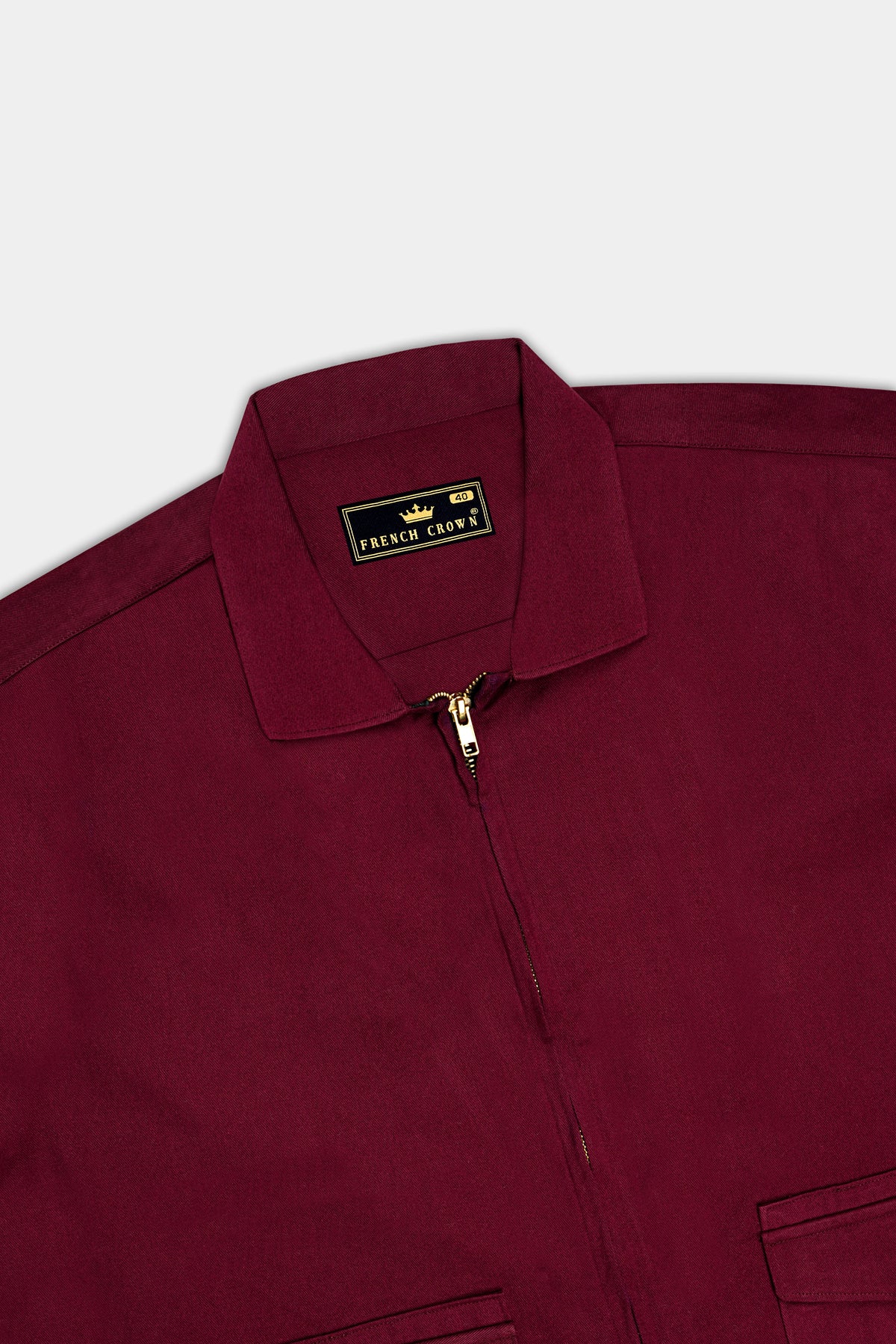 Merlot-Castro Maroon Twill Premium Cotton Heavy Weight Designer Casual Shirt