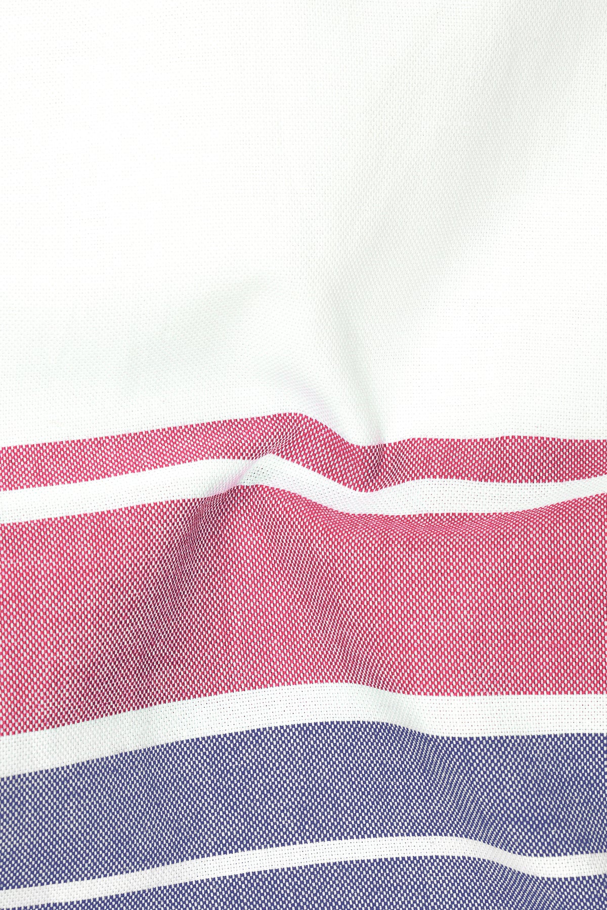 Sailor-Bright White And Rhino Blue Multicolour horizontal Striped Oxford Premium Cotton Casual Shirt