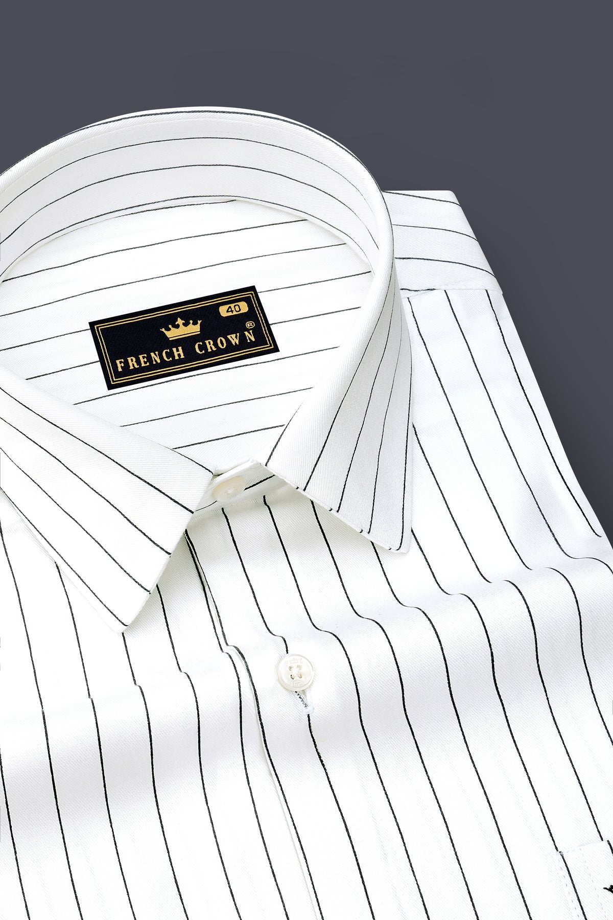 Vanta-Bright White And Jade Black Pin Striped Super Soft Tencel Semi Formal Shirt