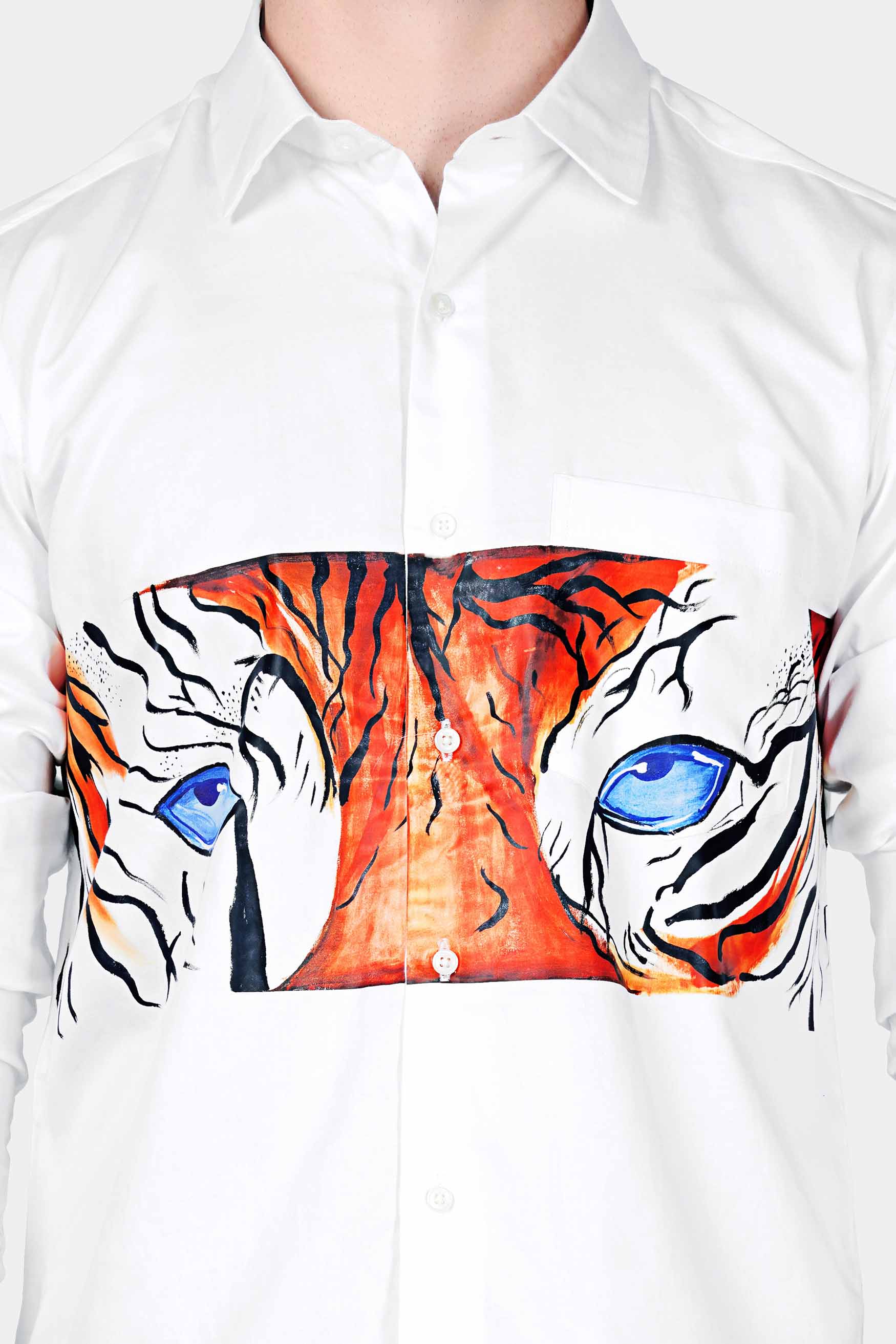Bright White Tiger Eyes Printed Premium Cotton Designer Shirt 1575-RPRT117-38, 1575-RPRT117-H-38, 1575-RPRT117-39, 1575-RPRT117-H-39, 1575-RPRT117-40, 1575-RPRT117-H-40, 1575-RPRT117-42, 1575-RPRT117-H-42, 1575-RPRT117-44, 1575-RPRT117-H-44, 1575-RPRT117-46, 1575-RPRT117-H-46, 1575-RPRT117-48, 1575-RPRT117-H-48, 1575-RPRT117-50, 1575-RPRT117-H-50, 1575-RPRT117-52, 1575-RPRT117-H-52
