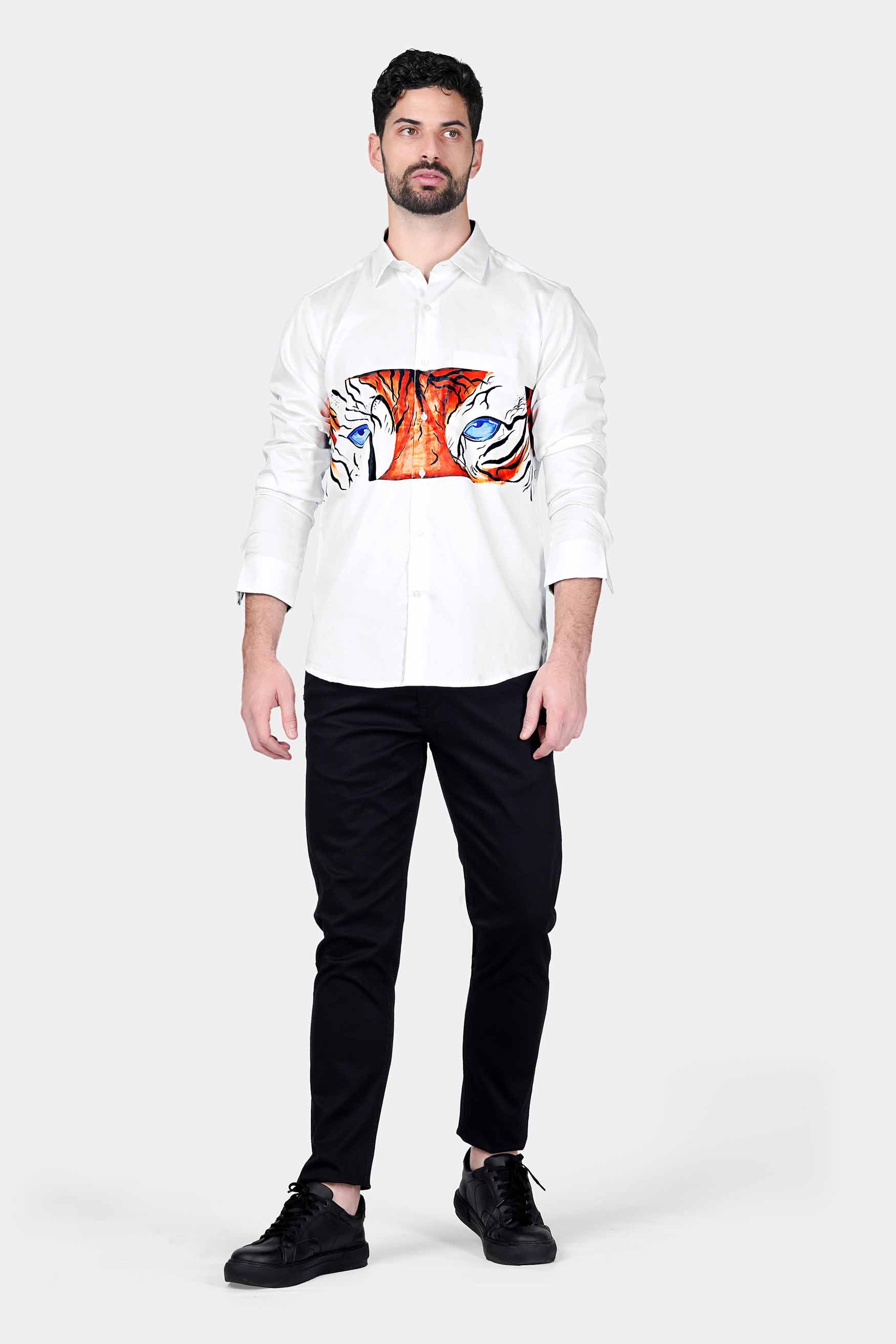 Bright White Tiger Eyes Printed Premium Cotton Designer Shirt 1575-RPRT117-38, 1575-RPRT117-H-38, 1575-RPRT117-39, 1575-RPRT117-H-39, 1575-RPRT117-40, 1575-RPRT117-H-40, 1575-RPRT117-42, 1575-RPRT117-H-42, 1575-RPRT117-44, 1575-RPRT117-H-44, 1575-RPRT117-46, 1575-RPRT117-H-46, 1575-RPRT117-48, 1575-RPRT117-H-48, 1575-RPRT117-50, 1575-RPRT117-H-50, 1575-RPRT117-52, 1575-RPRT117-H-52