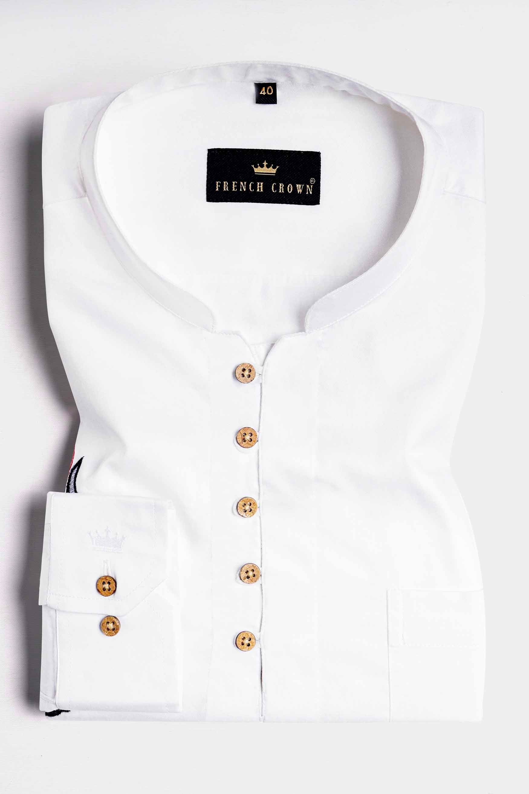 Bright White Trident Embroidered Subtle Sheen Super Soft Premium Cotton Designer Kurta Shirt 2670-KS-E241-38, 2670-KS-E241-H-38, 2670-KS-E241-39, 2670-KS-E241-H-39, 2670-KS-E241-40, 2670-KS-E241-H-40, 2670-KS-E241-42, 2670-KS-E241-H-42, 2670-KS-E241-44, 2670-KS-E241-H-44, 2670-KS-E241-46, 2670-KS-E241-H-46, 2670-KS-E241-48, 2670-KS-E241-H-48, 2670-KS-E241-50, 2670-KS-E241-H-50, 2670-KS-E241-52, 2670-KS-E241-H-52