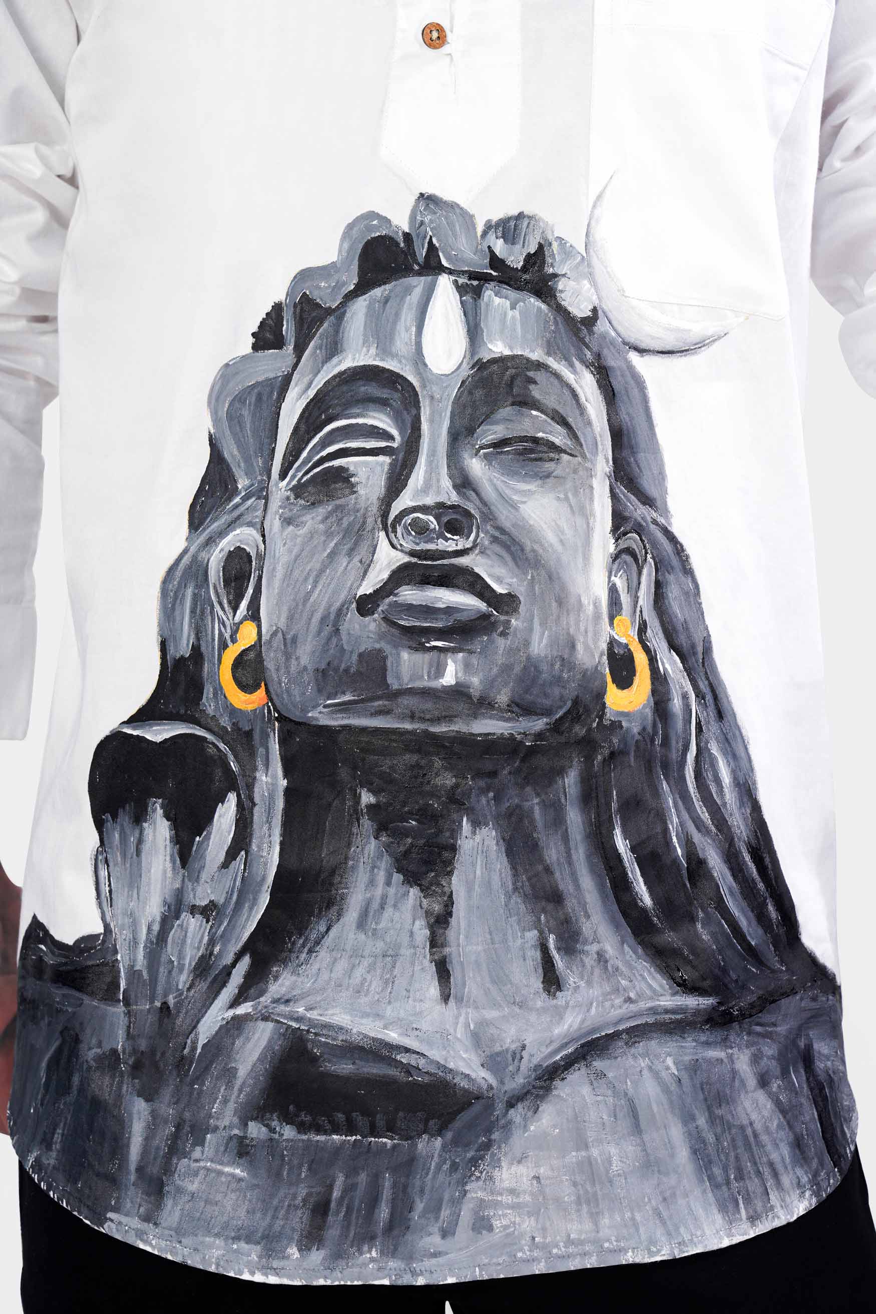Bright White Lord Shiva Painted Super Soft Premium Cotton Designer Kurta Shirt 2670-KS-RPRT116-38, 2670-KS-RPRT116-H-38, 2670-KS-RPRT116-39, 2670-KS-RPRT116-H-39, 2670-KS-RPRT116-40, 2670-KS-RPRT116-H-40, 2670-KS-RPRT116-42, 2670-KS-RPRT116-H-42, 2670-KS-RPRT116-44, 2670-KS-RPRT116-H-44, 2670-KS-RPRT116-46, 2670-KS-RPRT116-H-46, 2670-KS-RPRT116-48, 2670-KS-RPRT116-H-48, 2670-KS-RPRT116-50, 2670-KS-RPRT116-H-50, 2670-KS-RPRT116-52, 2670-KS-RPRT116-H-52