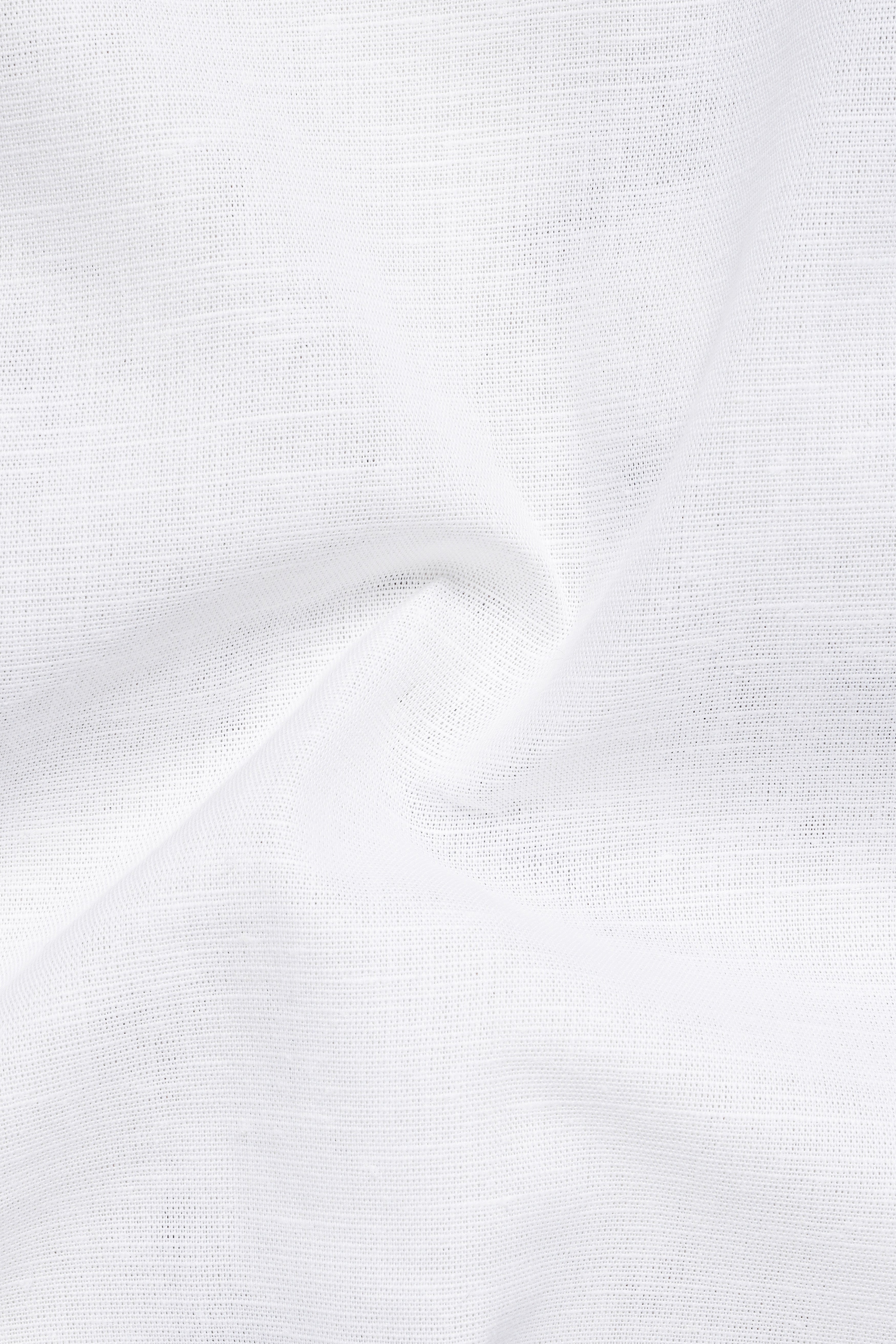 Bright White Luxurious Linen Shirt