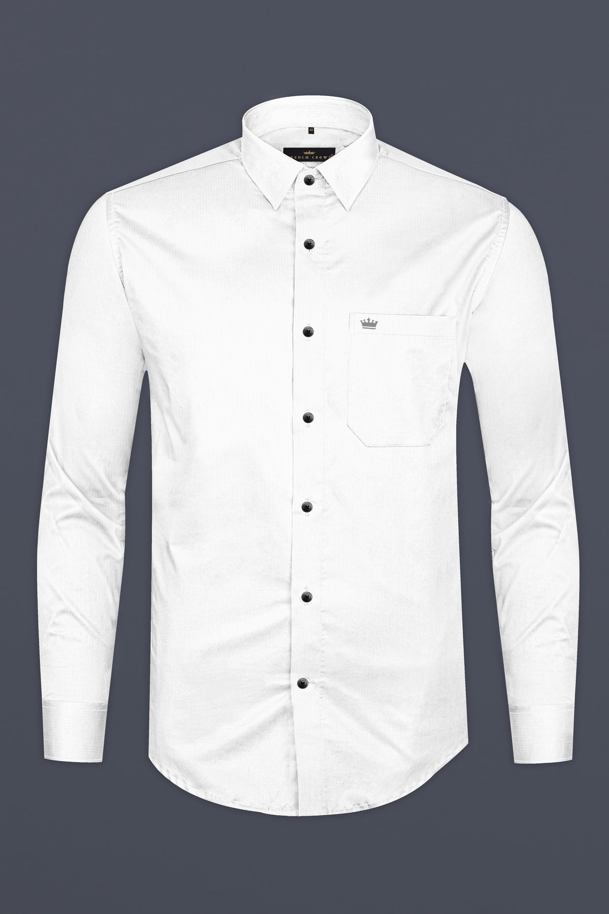 Snow White Dobby Striped Premium Cotton Shirt