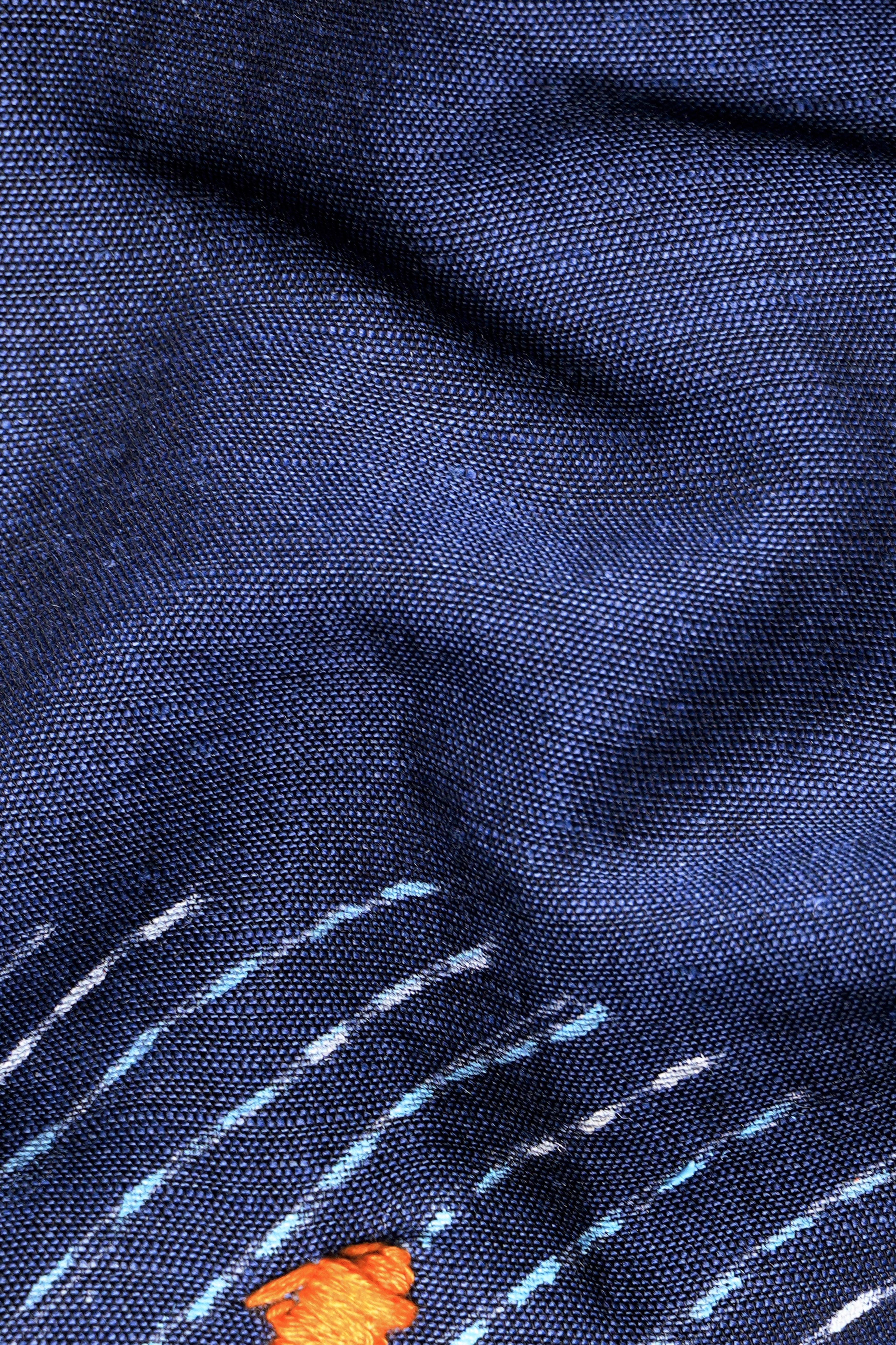 Waikawa Blue Hand Stitched Embroidered and Hand Painted Luxurious Linen Designer Kurta Shirt 5301-KS-ART01-38, 5301-KS-ART01-H-38, 5301-KS-ART01-39, 5301-KS-ART01-H-39, 5301-KS-ART01-40, 5301-KS-ART01-H-40, 5301-KS-ART01-42, 5301-KS-ART01-H-42, 5301-KS-ART01-44, 5301-KS-ART01-H-44, 5301-KS-ART01-46, 5301-KS-ART01-H-46, 5301-KS-ART01-48, 5301-KS-ART01-H-48, 5301-KS-ART01-50, 5301-KS-ART01-H-50, 5301-KS-ART01-52, 5301-KS-ART01-H-52