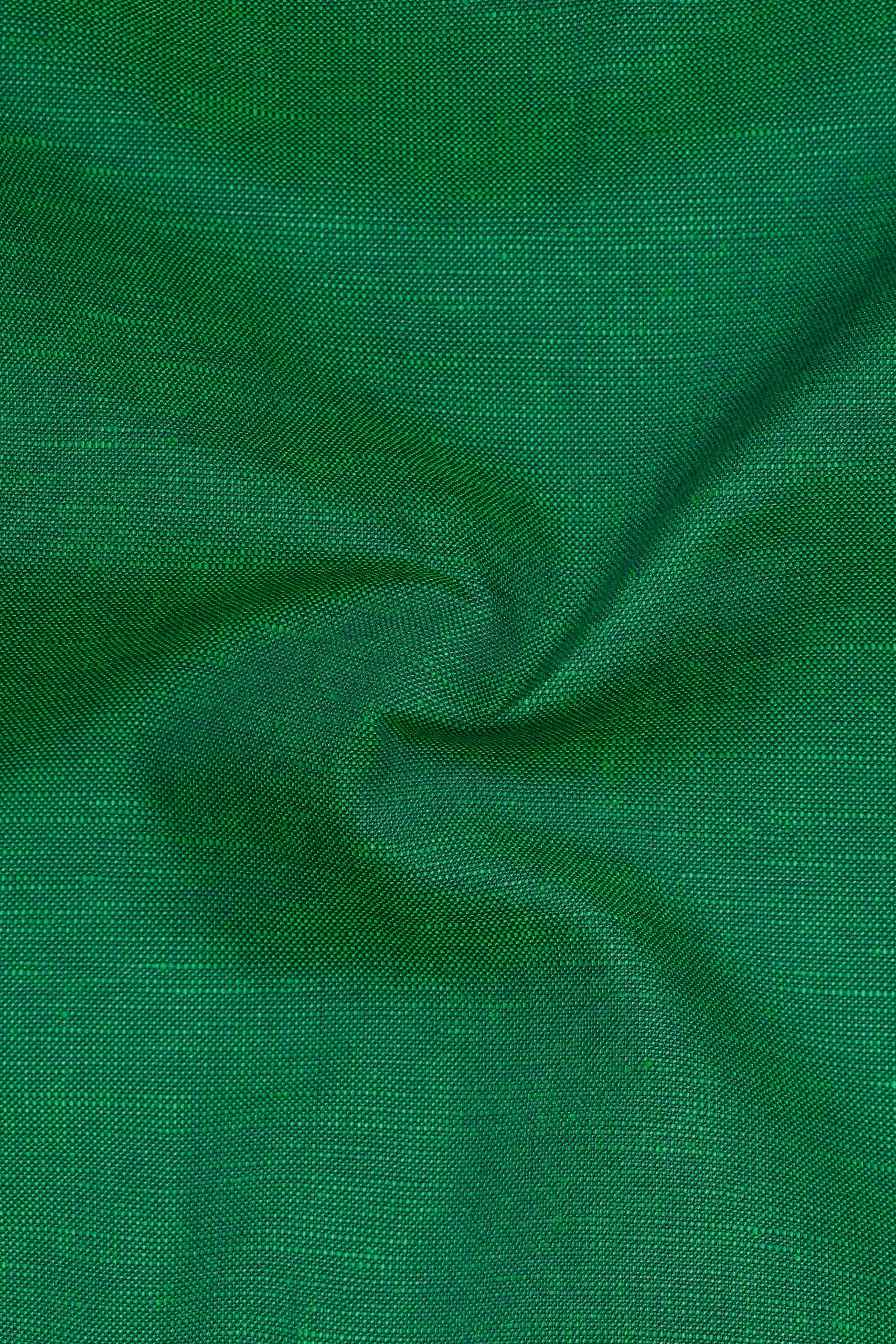 Emerald Green Luxurious Linen Kurta Shirt