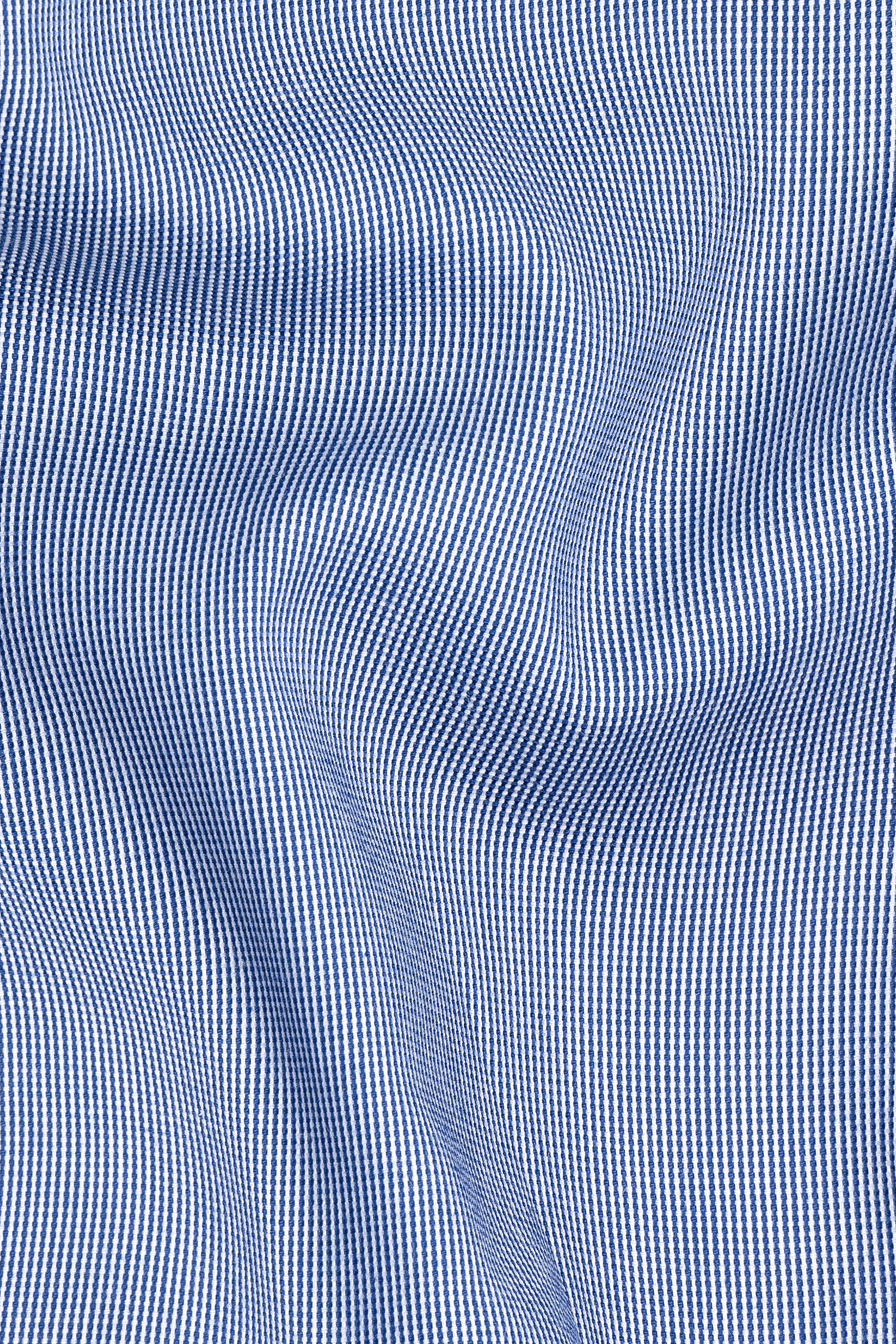 Tory Blue Dobby Textured Premium Giza Cotton Shirt