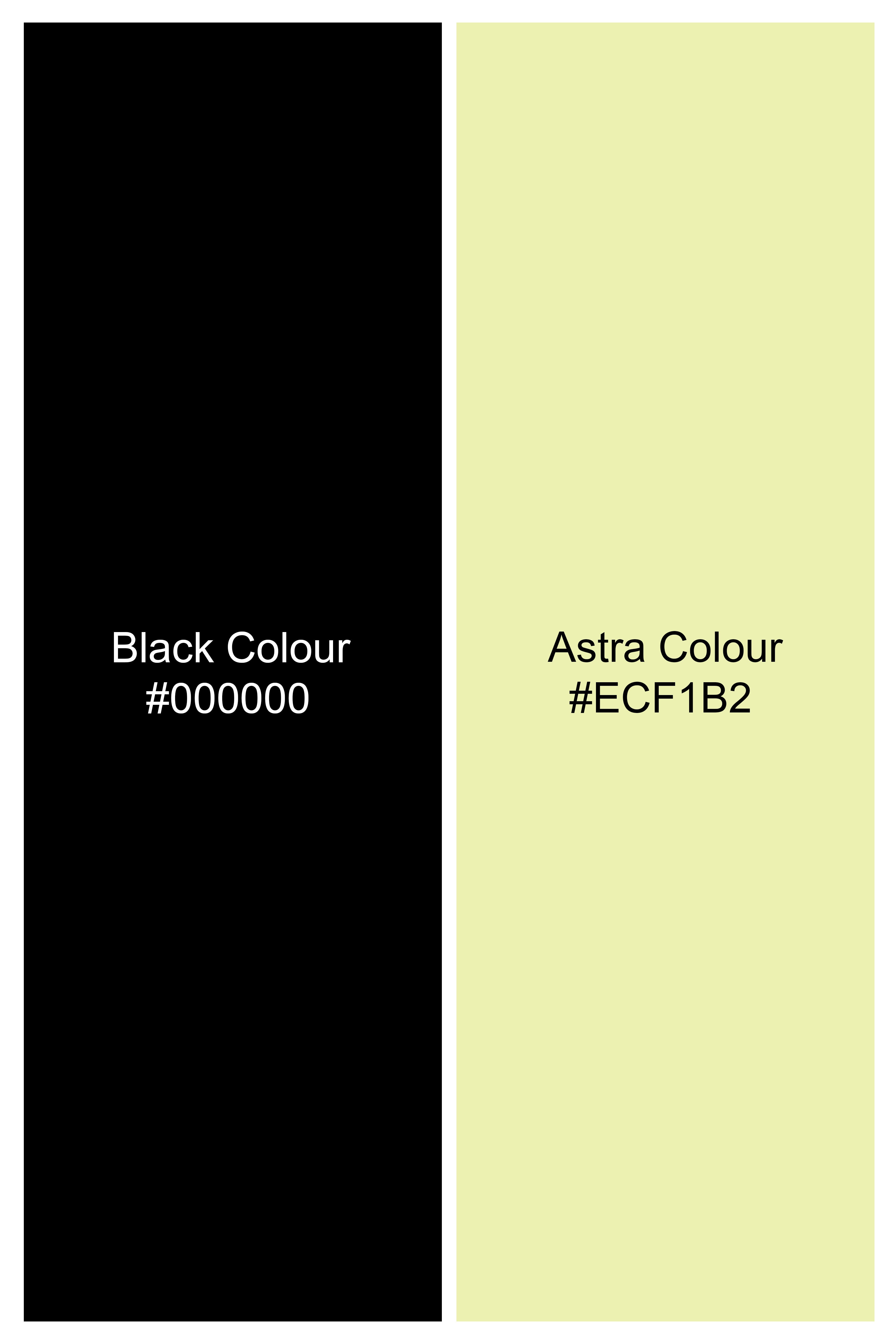 Jade Black and Astra Green Checkered with Cool Guy Patchwork Twill Premium Cotton Designer Shirt