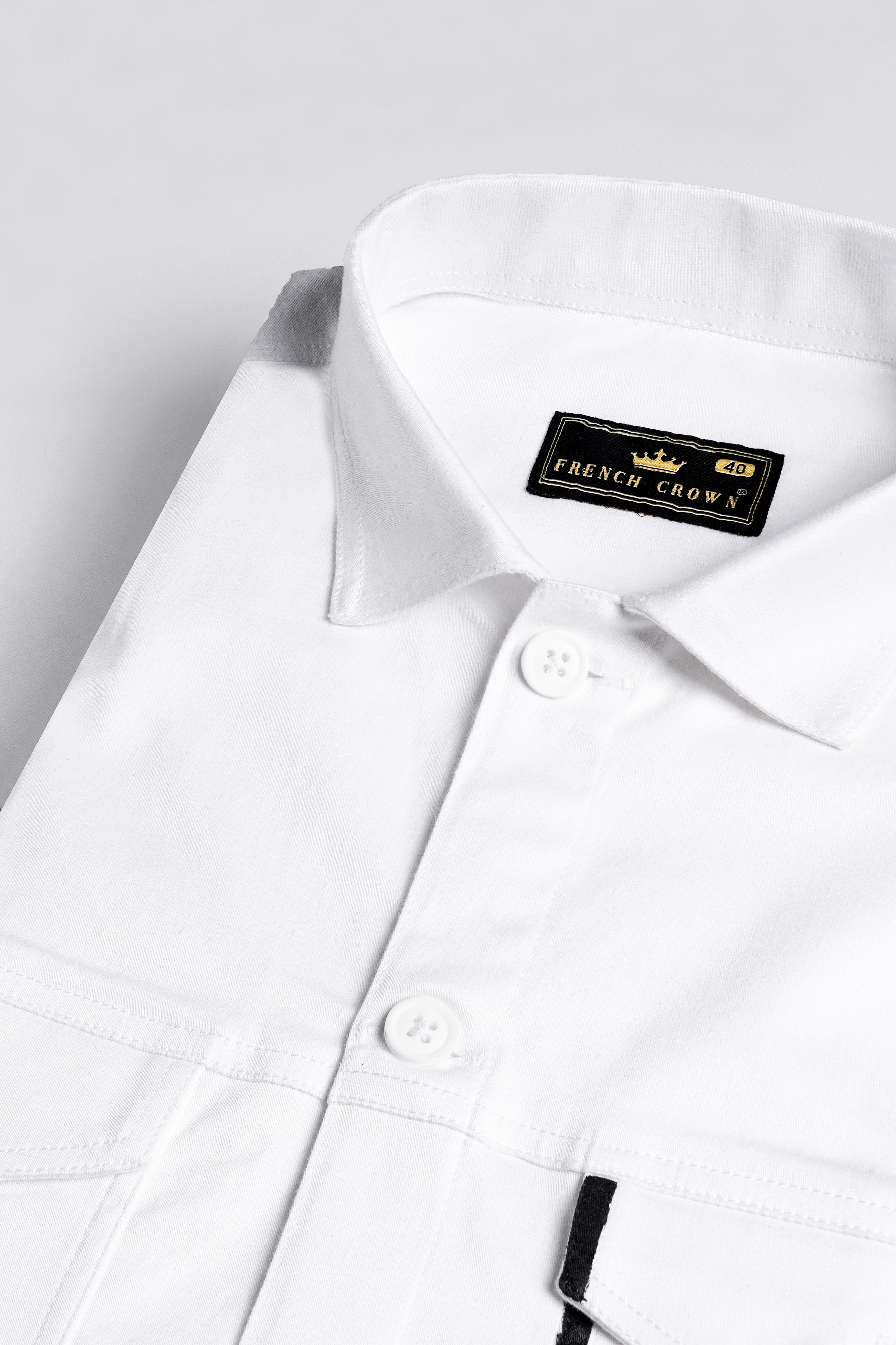 Bright White Hand Painted Super Soft Premium Cotton Designer Shirt