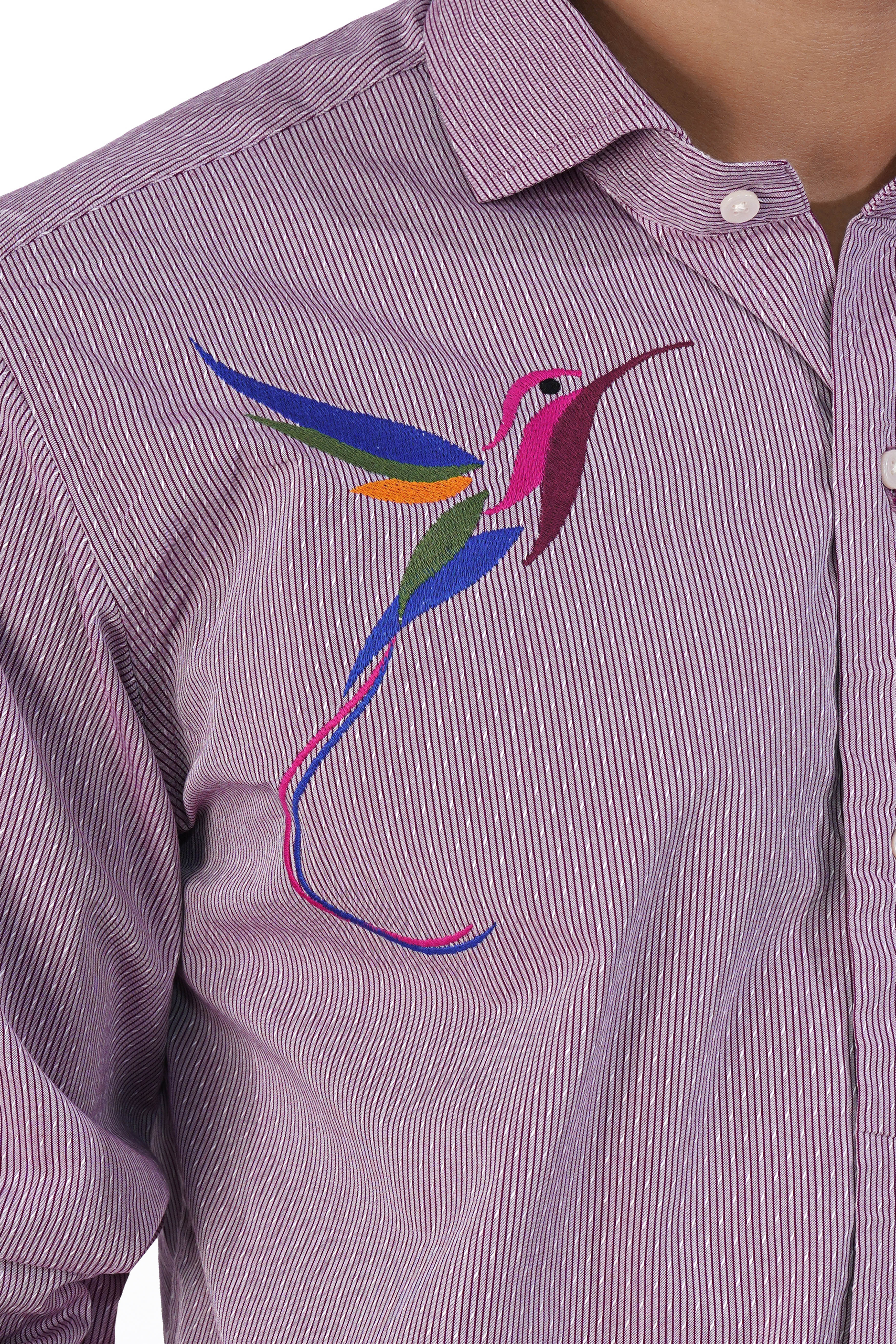 Illusion and Boysenberry Pink Striped Bird Patchwork Dobby Giza Cotton Designer Shirt 6106-CA-E211-38, 6106-CA-E211-H-38, 6106-CA-E211-39, 6106-CA-E211-H-39, 6106-CA-E211-40, 6106-CA-E211-H-40, 6106-CA-E211-42, 6106-CA-E211-H-42, 6106-CA-E211-44, 6106-CA-E211-H-44, 6106-CA-E211-46, 6106-CA-E211-H-46, 6106-CA-E211-48, 6106-CA-E211-H-48, 6106-CA-E211-50, 6106-CA-E211-H-50, 6106-CA-E211-52, 6106-CA-E211-H-52