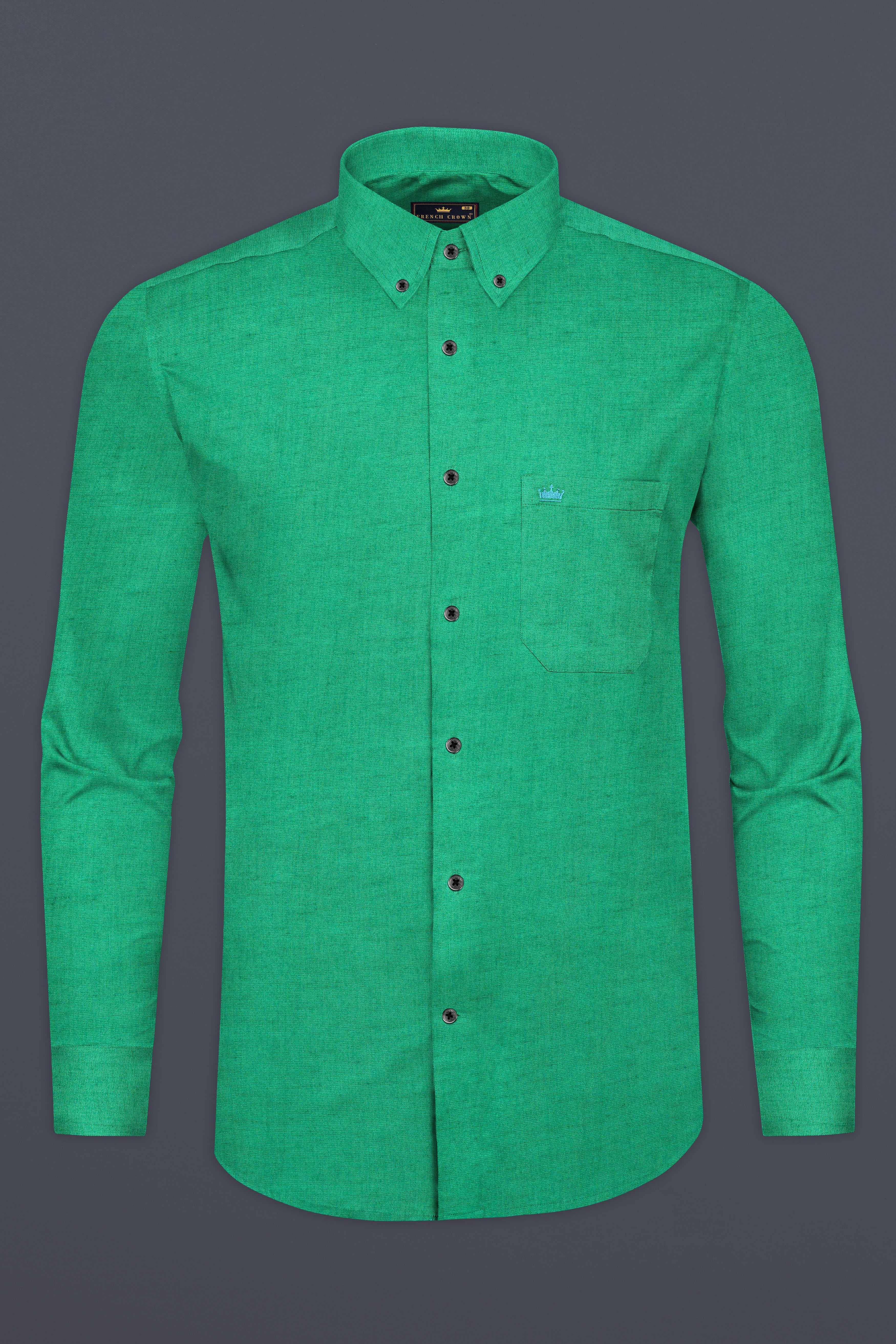 Jade Green Luxurious Linen Shirt