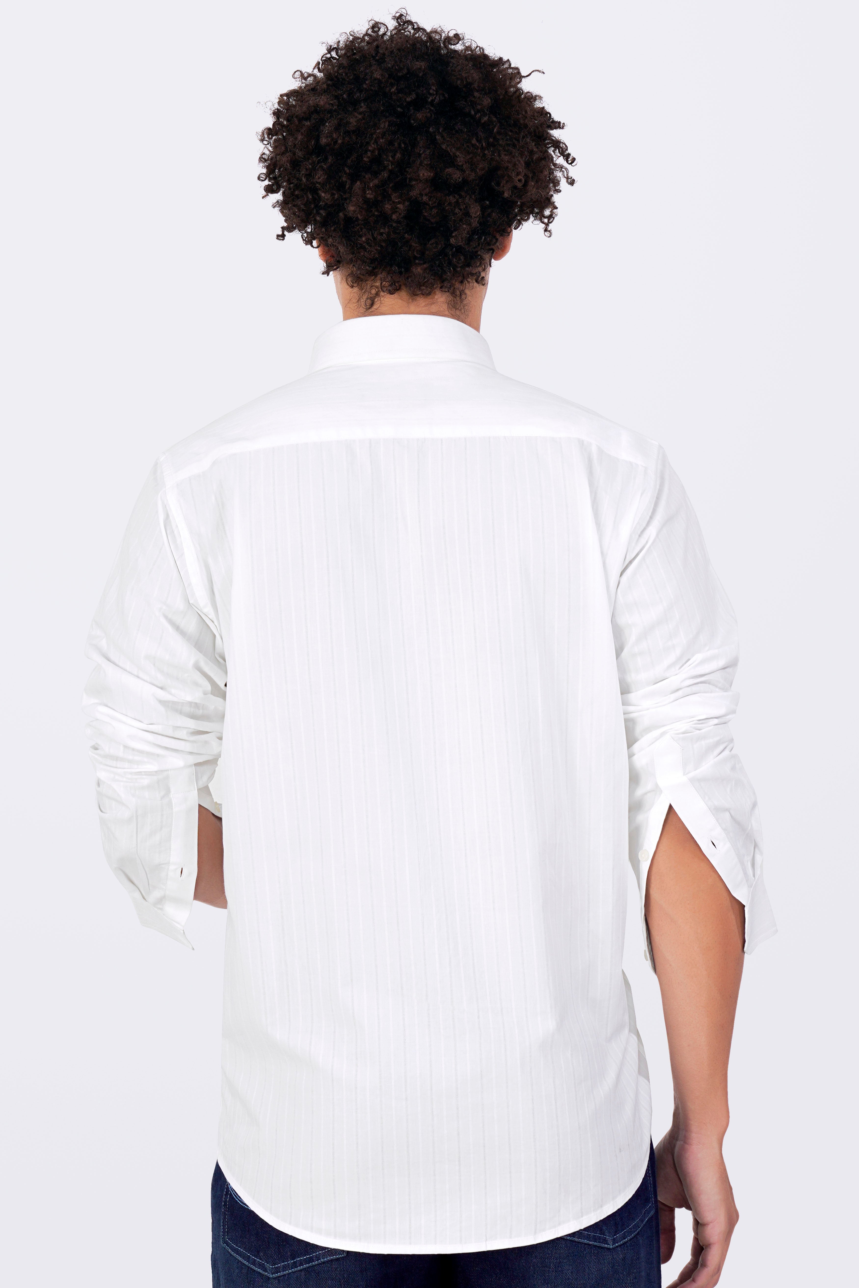 Bright White Striped with Dices Hand Painted Dobby Premium Giza Cotton Designer Shirt 6163-CA-ART-38, 6163-CA-ART-H-38, 6163-CA-ART-39, 6163-CA-ART-H-39, 6163-CA-ART-40, 6163-CA-ART-H-40, 6163-CA-ART-42, 6163-CA-ART-H-42, 6163-CA-ART-44, 6163-CA-ART-H-44, 6163-CA-ART-46, 6163-CA-ART-H-46, 6163-CA-ART-48, 6163-CA-ART-H-48, 6163-CA-ART-50, 6163-CA-ART-H-50, 6163-CA-ART-52, 6163-CA-ART-H-52