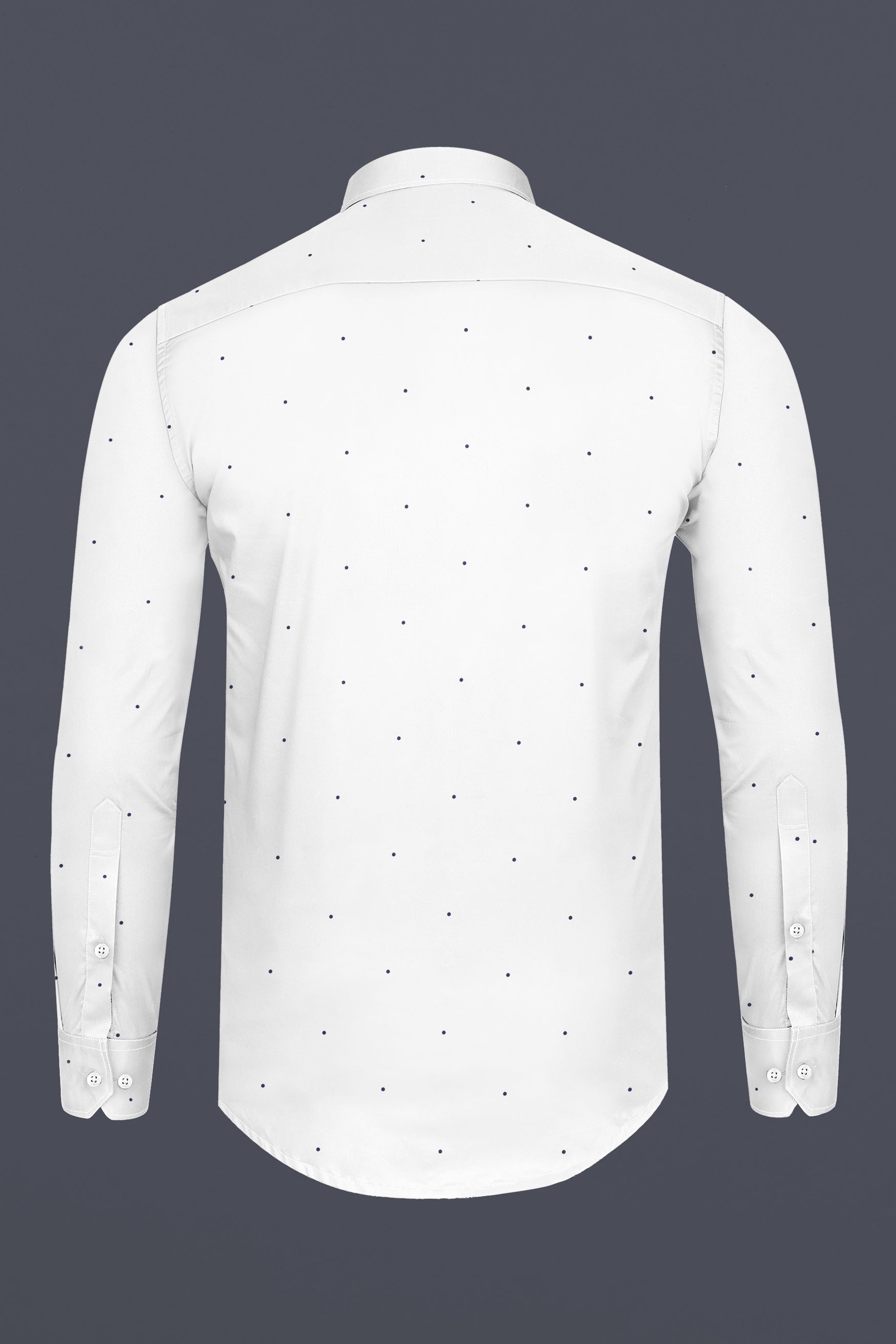 Bright White Dots Printed Super Soft Premium Cotton Shirt