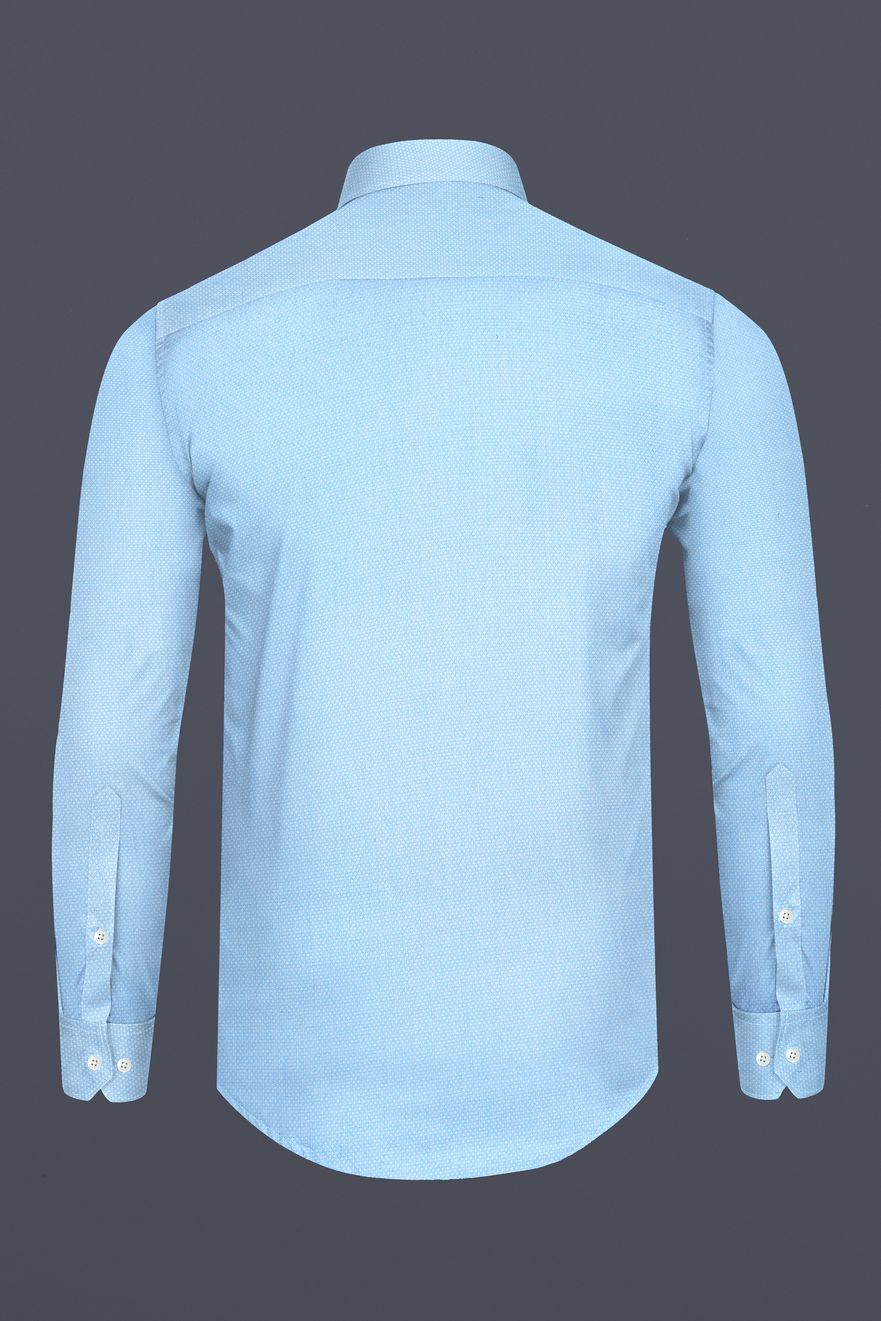 Blizzard Blue Dobby Textured Premium Giza Cotton Shirt