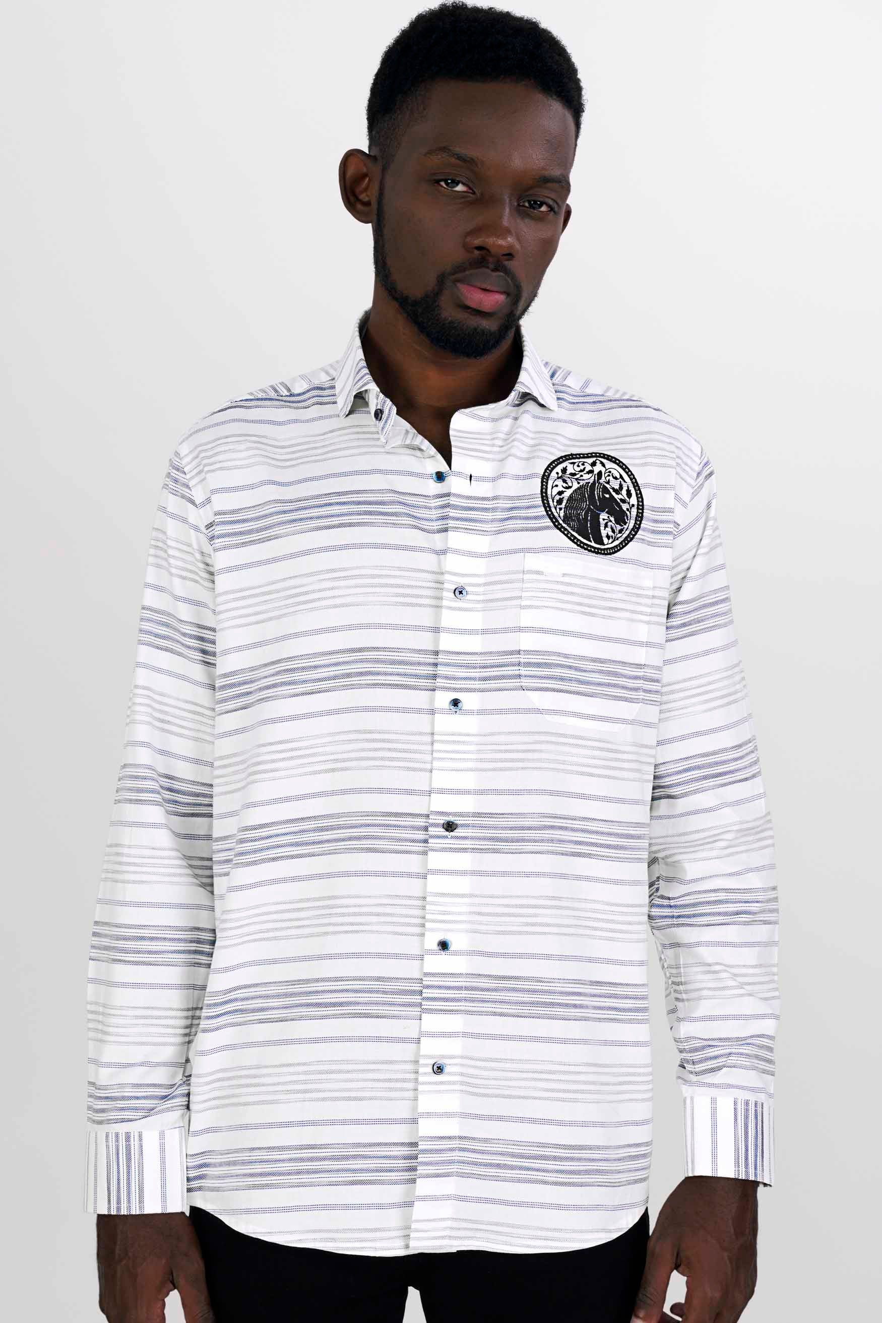 Bright White and Minsk Blue Striped with Horse Embroidered Dobby Premium Giza Cotton Designer Shirt 6198-CA-BLE-E192-38, 6198-CA-BLE-E192-H-38, 6198-CA-BLE-E192-39, 6198-CA-BLE-E192-H-39, 6198-CA-BLE-E192-40, 6198-CA-BLE-E192-H-40, 6198-CA-BLE-E192-42, 6198-CA-BLE-E192-H-42, 6198-CA-BLE-E192-44, 6198-CA-BLE-E192-H-44, 6198-CA-BLE-E192-46, 6198-CA-BLE-E192-H-46, 6198-CA-BLE-E192-48, 6198-CA-BLE-E192-H-48, 6198-CA-BLE-E192-50, 6198-CA-BLE-E192-H-50, 6198-CA-BLE-E192-52, 6198-CA-BLE-E192-H-52
