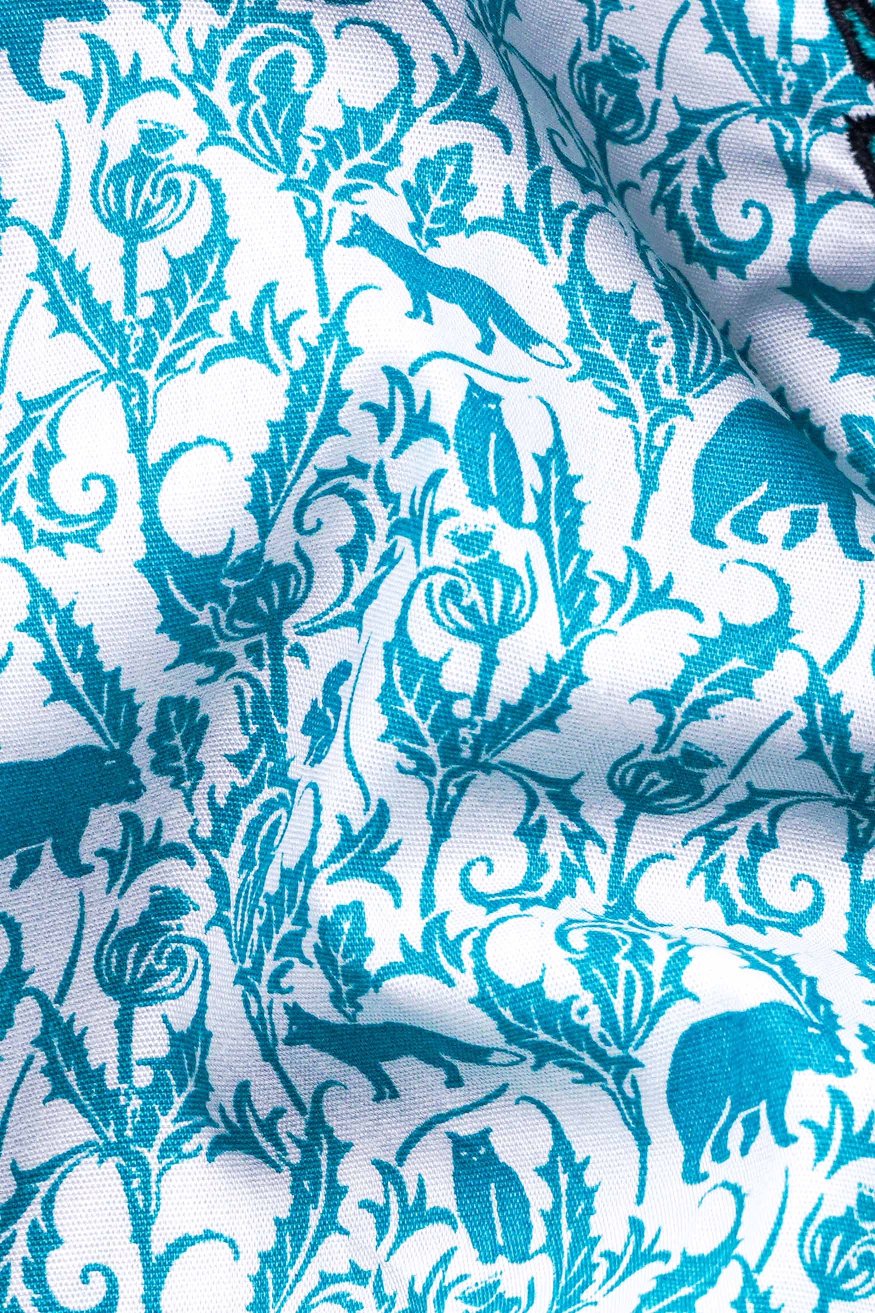 Azure Blue and White Printed with Funky Patchwork Royal Oxford Designer Shirt 6203-E174-38, 6203-E174-H-38, 6203-E174-39, 6203-E174-H-39, 6203-E174-40, 6203-E174-H-40, 6203-E174-42, 6203-E174-H-42, 6203-E174-44, 6203-E174-H-44, 6203-E174-46, 6203-E174-H-46, 6203-E174-48, 6203-E174-H-48, 6203-E174-50, 6203-E174-H-50, 6203-E174-52, 6203-E174-H-52