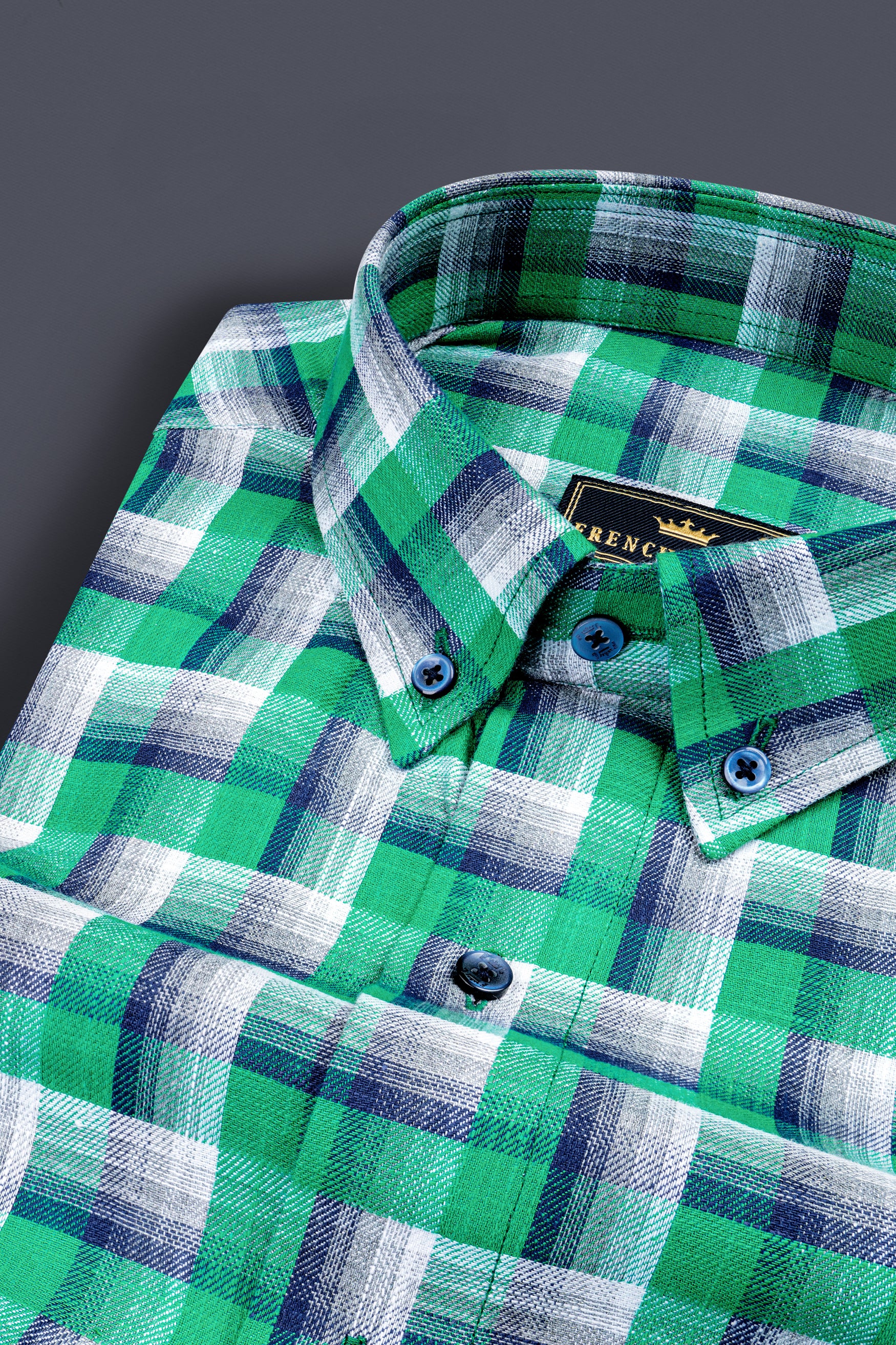 Acapulco Green Casual Checks-Plaid Premium Cotton Button-Down Shirt for Men. - Snitch Shirts 15in / 38cm / Xs / Half / Short Sleeves Acapulco Green Casual Checks-Plaid Premium Cotton Button-Down Shirt for Men. - Snitch Shirts 15in / 38cm / Xs / Half / Short Sleeves