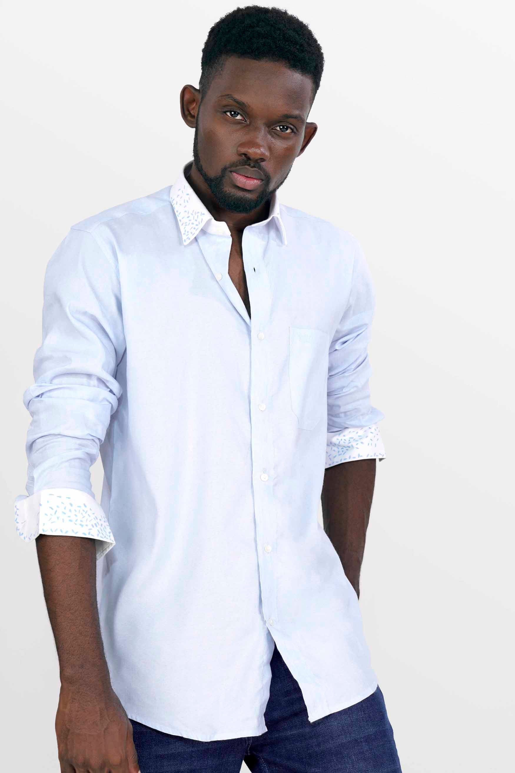 Gainsboro Gray with White Cuffs and Collar Hand Painted Premium Cotton Designer Shirt 6280-WCC-ART-38, 6280-WCC-ART-H-38, 6280-WCC-ART-39, 6280-WCC-ART-H-39, 6280-WCC-ART-40, 6280-WCC-ART-H-40, 6280-WCC-ART-42, 6280-WCC-ART-H-42, 6280-WCC-ART-44, 6280-WCC-ART-H-44, 6280-WCC-ART-46, 6280-WCC-ART-H-46, 6280-WCC-ART-48, 6280-WCC-ART-H-48, 6280-WCC-ART-50, 6280-WCC-ART-H-50, 6280-WCC-ART-52, 6280-WCC-ART-H-52