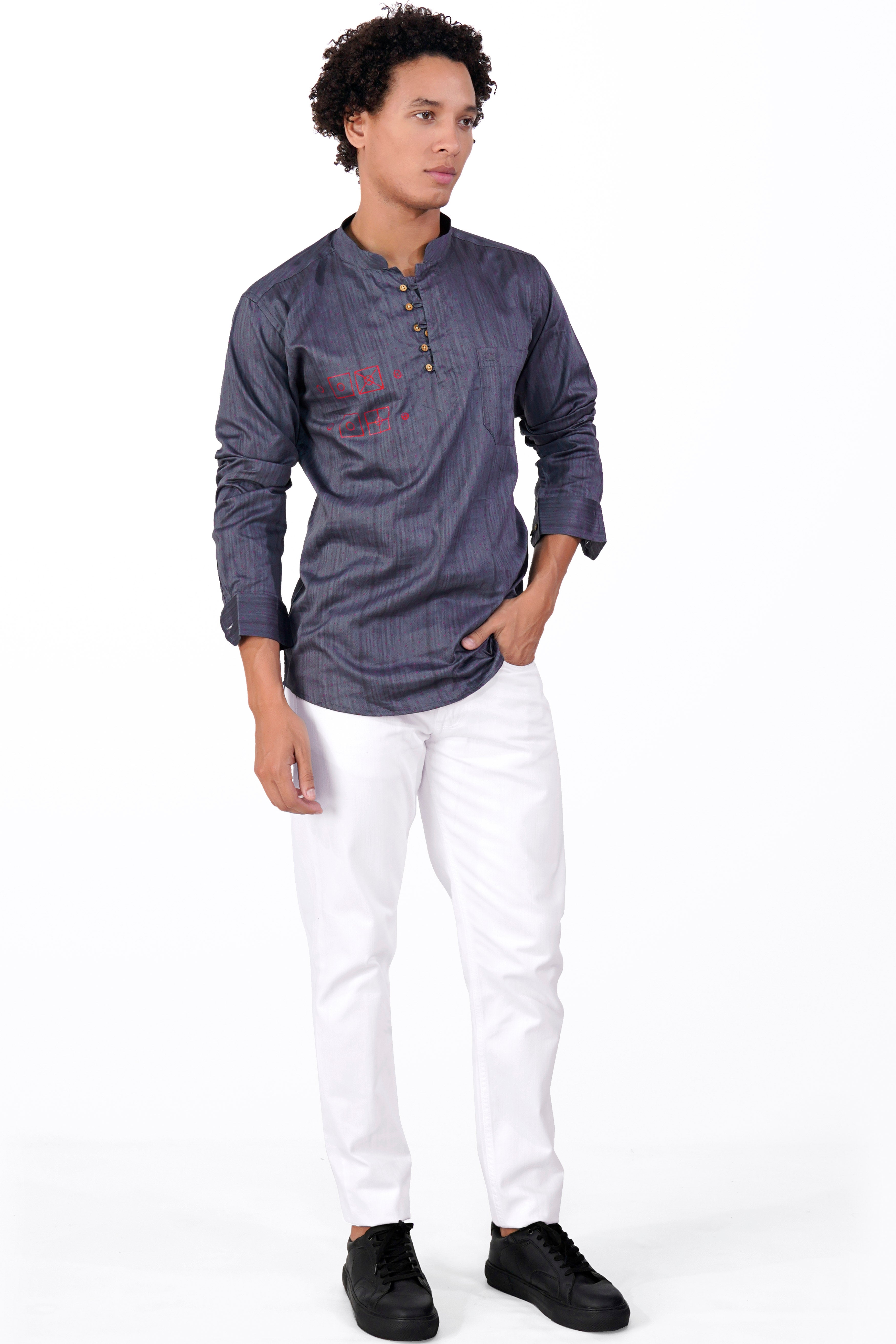 Comet Gray with Cognac Red Hand Painted Super Soft Premium Cotton Designer Kurta Shirt 6281-KS-ART-38, 6281-KS-ART-H-38, 6281-KS-ART-39, 6281-KS-ART-H-39, 6281-KS-ART-40, 6281-KS-ART-H-40, 6281-KS-ART-42, 6281-KS-ART-H-42, 6281-KS-ART-44, 6281-KS-ART-H-44, 6281-KS-ART-46, 6281-KS-ART-H-46, 6281-KS-ART-48, 6281-KS-ART-H-48, 6281-KS-ART-50, 6281-KS-ART-H-50, 6281-KS-ART-52, 6281-KS-ART-H-52