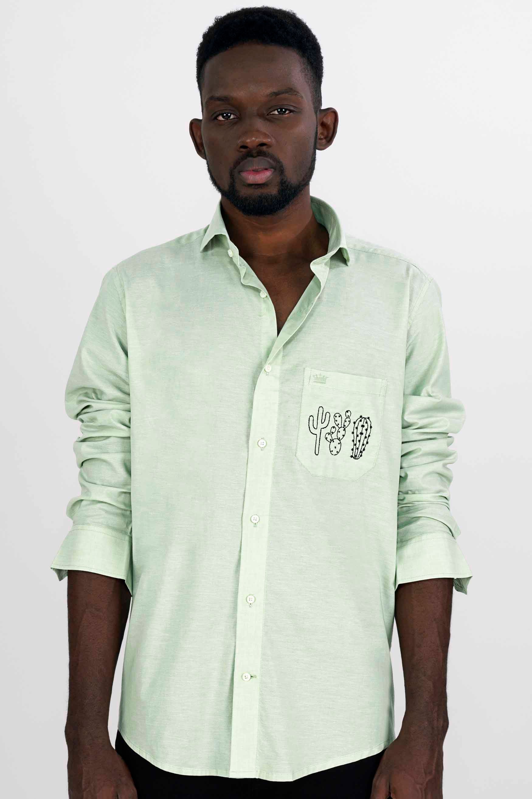 Surf Crest Green Funky Embroidered Royal Oxford Designer Shirt 6337-CA-E180-38, 6337-CA-E180-H-38, 6337-CA-E180-39, 6337-CA-E180-H-39, 6337-CA-E180-40, 6337-CA-E180-H-40, 6337-CA-E180-42, 6337-CA-E180-H-42, 6337-CA-E180-44, 6337-CA-E180-H-44, 6337-CA-E180-46, 6337-CA-E180-H-46, 6337-CA-E180-48, 6337-CA-E180-H-48, 6337-CA-E180-50, 6337-CA-E180-H-50, 6337-CA-E180-52, 6337-CA-E180-H-52