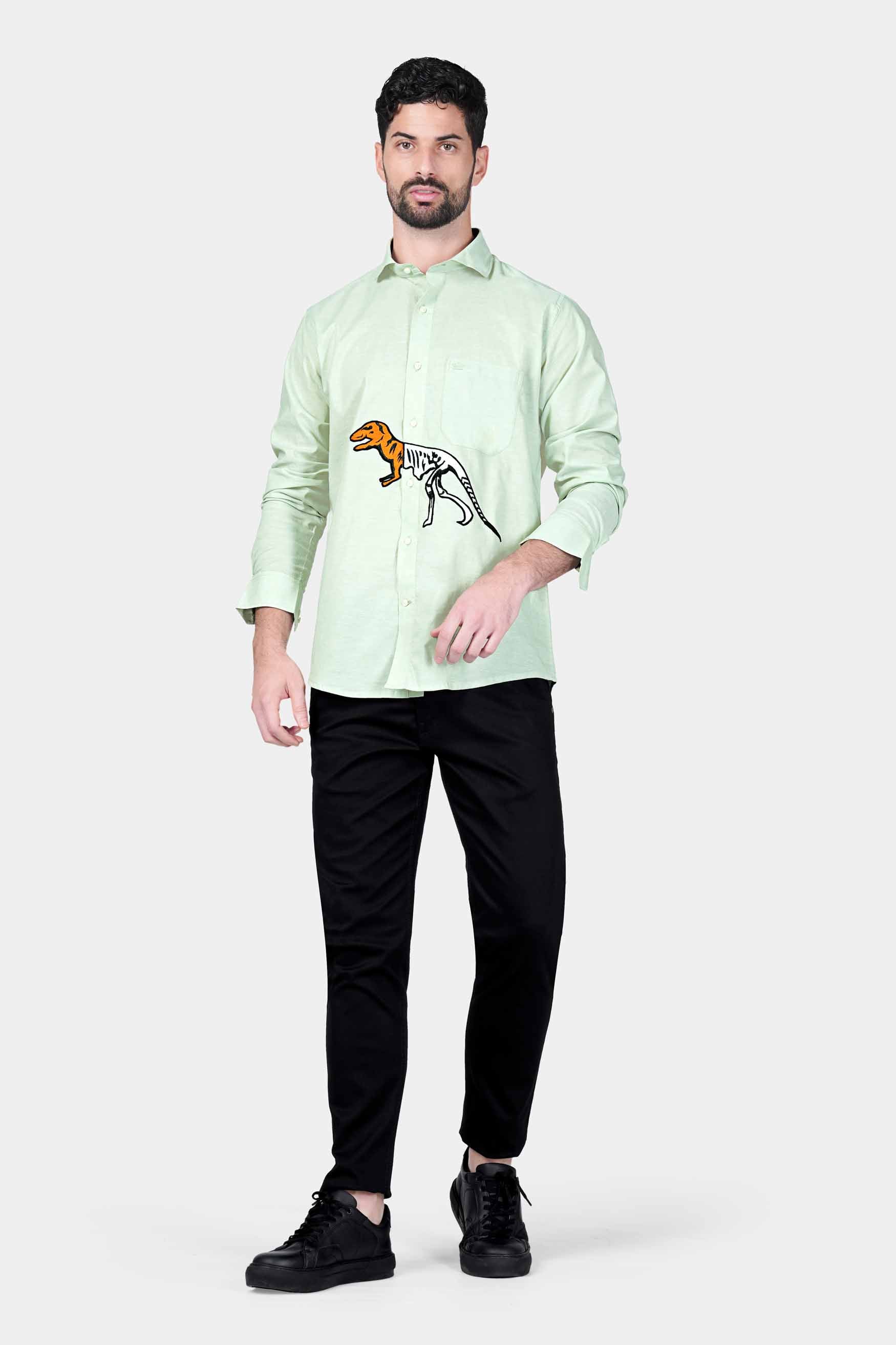 Surf Crest Green With Dinosaur Patchwork Royal Oxford Designer Shirt 6337-CA-E332-38, 6337-CA-E332-H-38, 6337-CA-E332-39, 6337-CA-E332-H-39, 6337-CA-E332-40, 6337-CA-E332-H-40, 6337-CA-E332-42, 6337-CA-E332-H-42, 6337-CA-E332-44, 6337-CA-E332-H-44, 6337-CA-E332-46, 6337-CA-E332-H-46, 6337-CA-E332-48, 6337-CA-E332-H-48, 6337-CA-E332-50, 6337-CA-E332-H-50, 6337-CA-E332-52, 6337-CA-E332-H-52