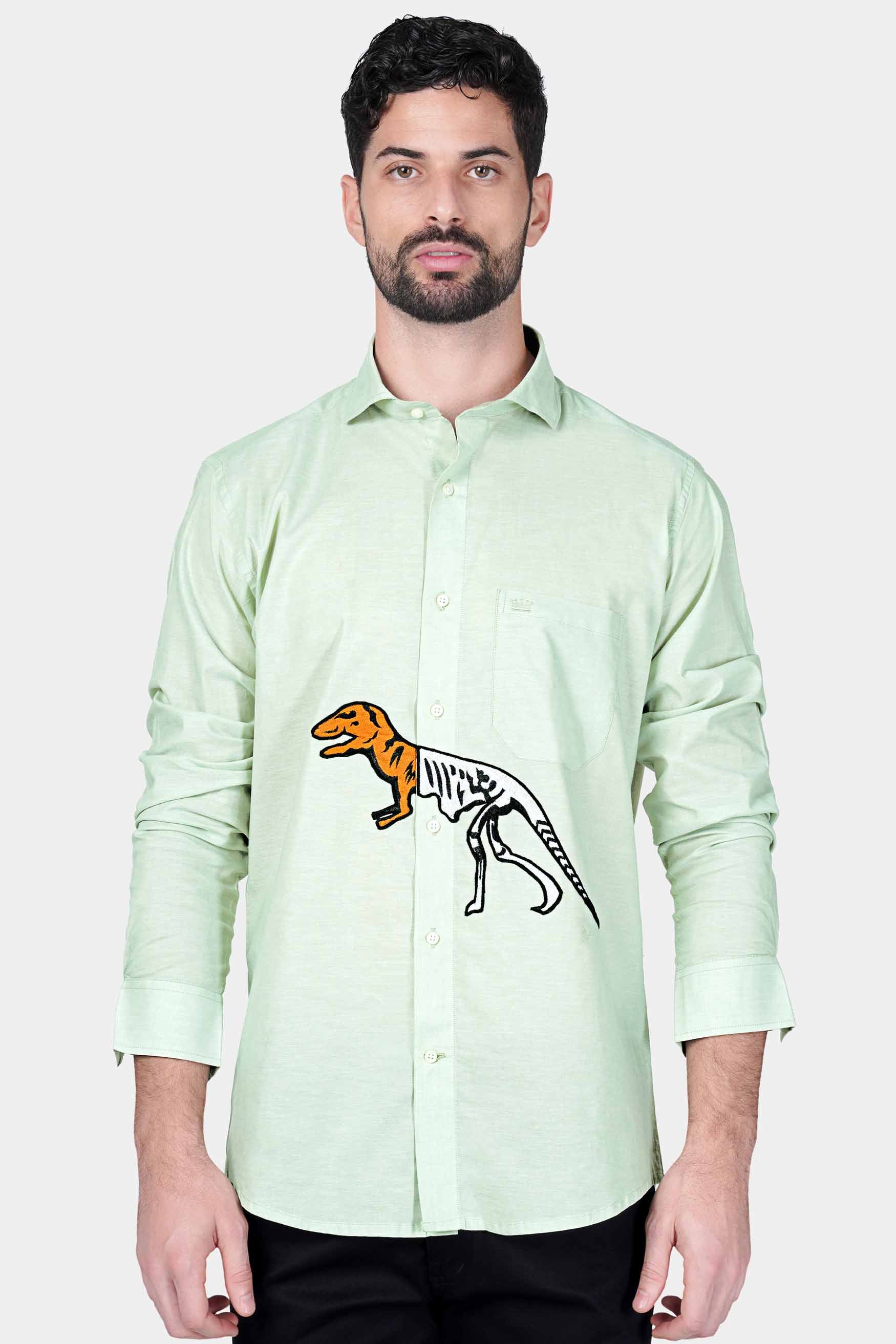 Surf Crest Green With Dinosaur Patchwork Royal Oxford Designer Shirt 6337-CA-E332-38, 6337-CA-E332-H-38, 6337-CA-E332-39, 6337-CA-E332-H-39, 6337-CA-E332-40, 6337-CA-E332-H-40, 6337-CA-E332-42, 6337-CA-E332-H-42, 6337-CA-E332-44, 6337-CA-E332-H-44, 6337-CA-E332-46, 6337-CA-E332-H-46, 6337-CA-E332-48, 6337-CA-E332-H-48, 6337-CA-E332-50, 6337-CA-E332-H-50, 6337-CA-E332-52, 6337-CA-E332-H-52