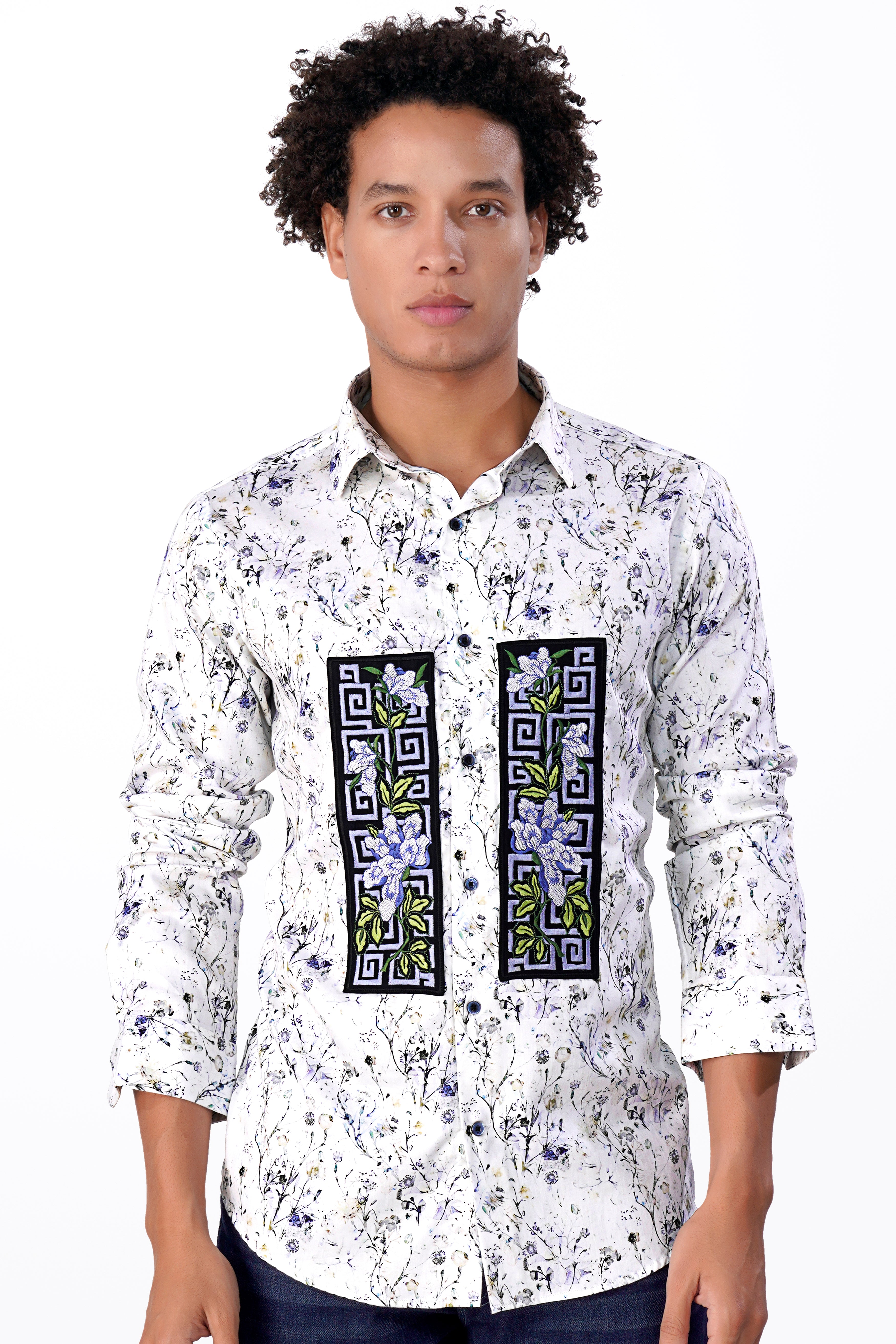 Bright White Multicolour Printed with Patchwork Super Soft Premium Cotton Designer Shirt 6340-BLE-E232-38, 6340-BLE-E232-H-38, 6340-BLE-E232-39, 6340-BLE-E232-H-39, 6340-BLE-E232-40, 6340-BLE-E232-H-40, 6340-BLE-E232-42, 6340-BLE-E232-H-42, 6340-BLE-E232-44, 6340-BLE-E232-H-44, 6340-BLE-E232-46, 6340-BLE-E232-H-46, 6340-BLE-E232-48, 6340-BLE-E232-H-48, 6340-BLE-E232-50, 6340-BLE-E232-H-50, 6340-BLE-E232-52, 6340-BLE-E232-H-52