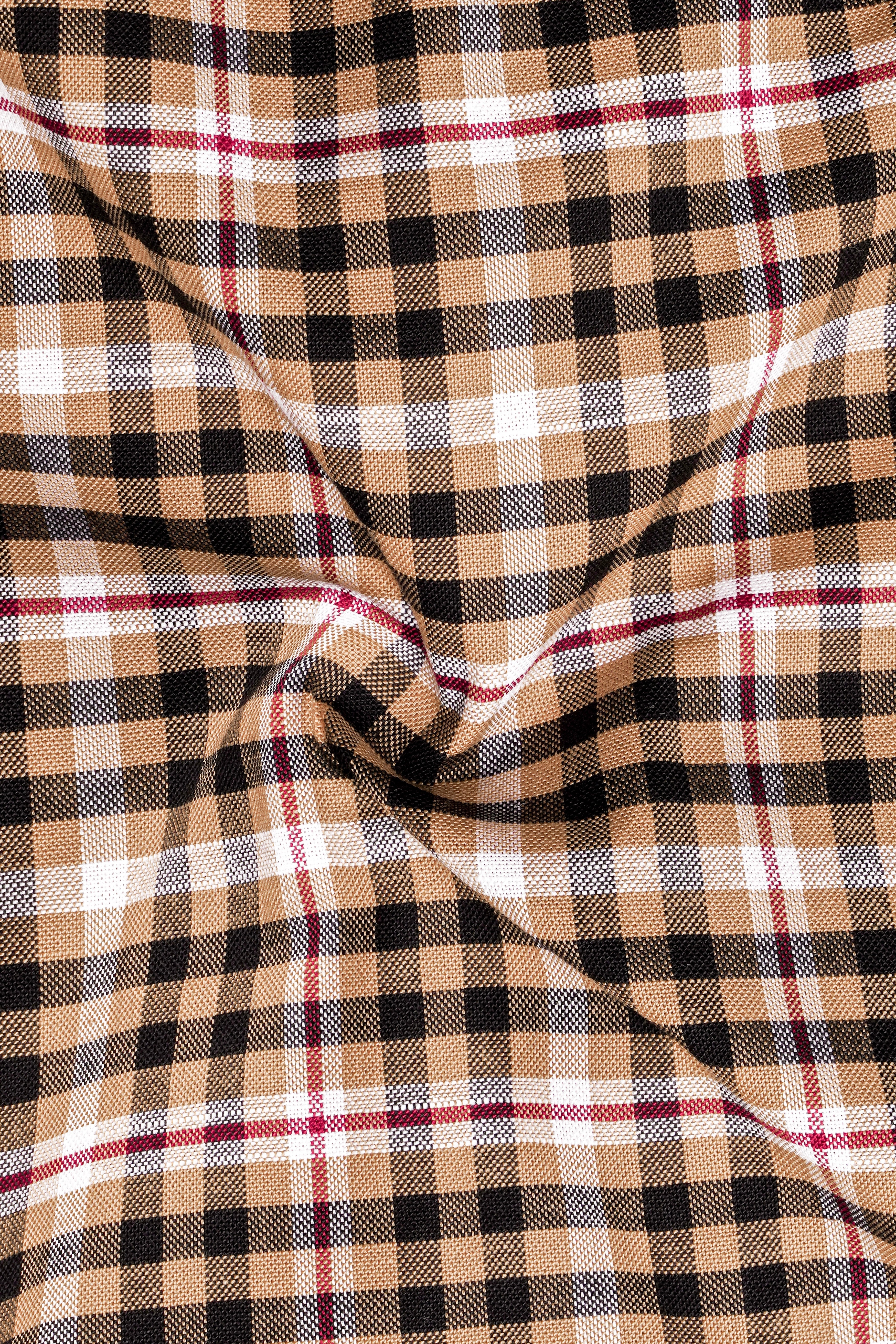 Nero Black with Cape Honey Windowpane Royal Oxford Shirt